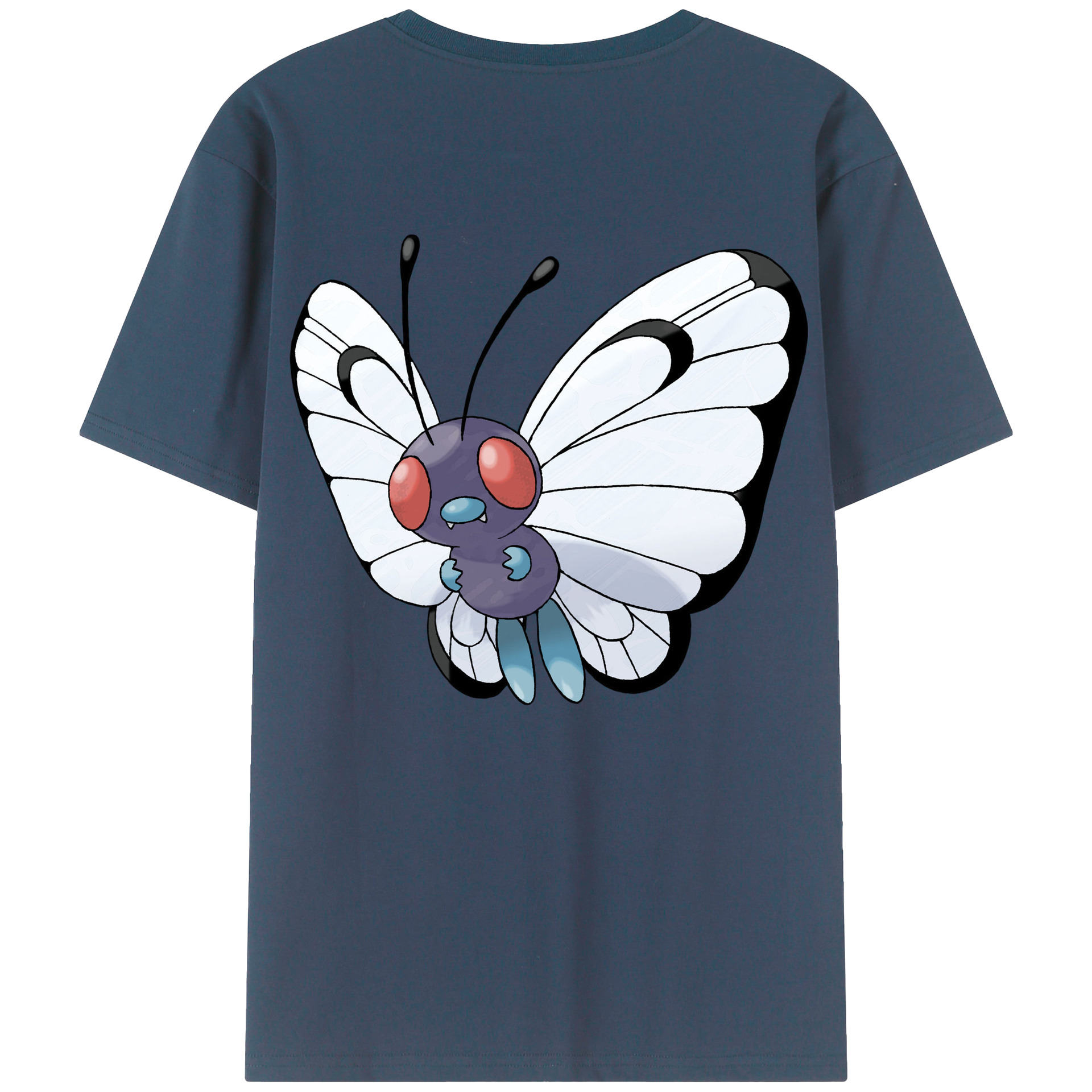 （画像用） ポケットモンスター Pokémon 綿100％ メンズ半袖Tシャツ（バックプリント） 通気性