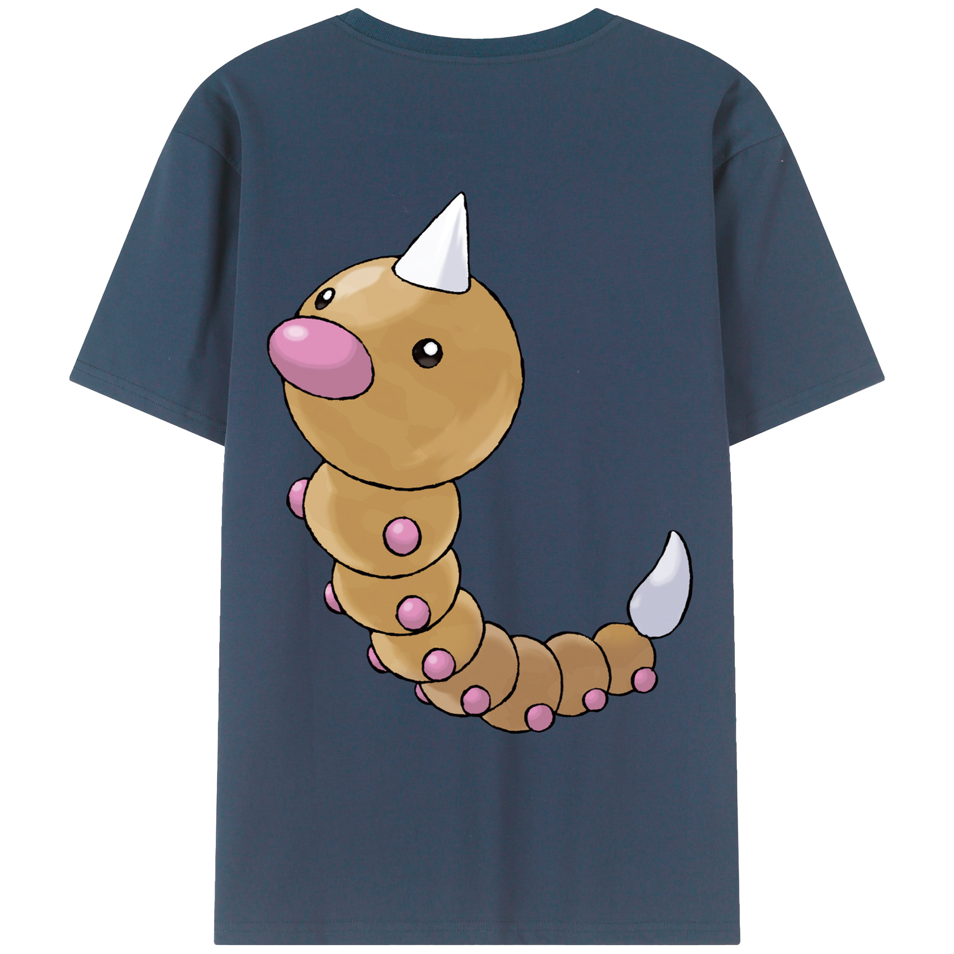 （画像用） ポケットモンスター Pokémon 綿100％ メンズ半袖Tシャツ（バックプリント） 通気性