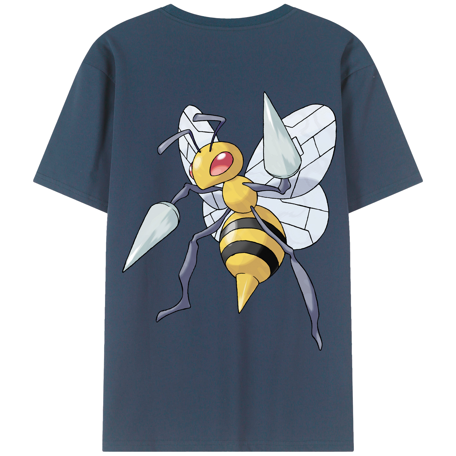 （画像用） ポケットモンスター Pokémon 綿100％ メンズ半袖Tシャツ（バックプリント） 通気性
