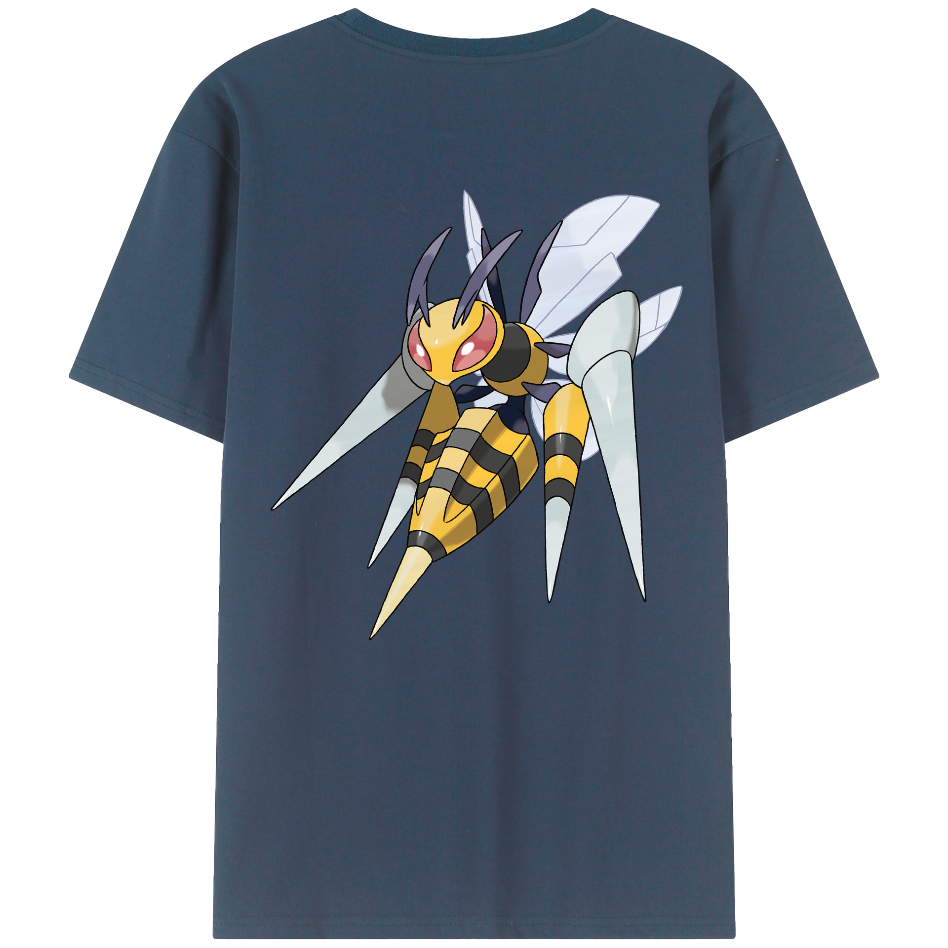 （画像用） ポケットモンスター Pokémon 綿100％ メンズ半袖Tシャツ（バックプリント） 通気性