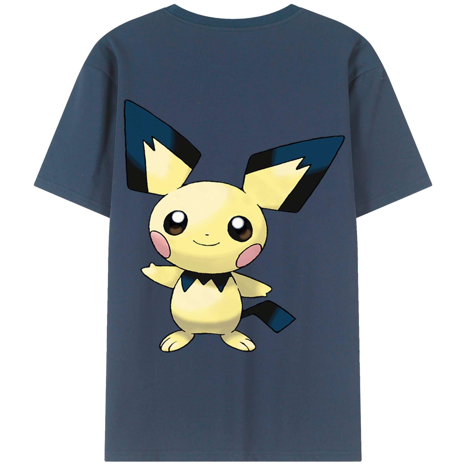 （画像用） ポケットモンスター Pokémon 綿100％ メンズ半袖Tシャツ（バックプリント） 通気性