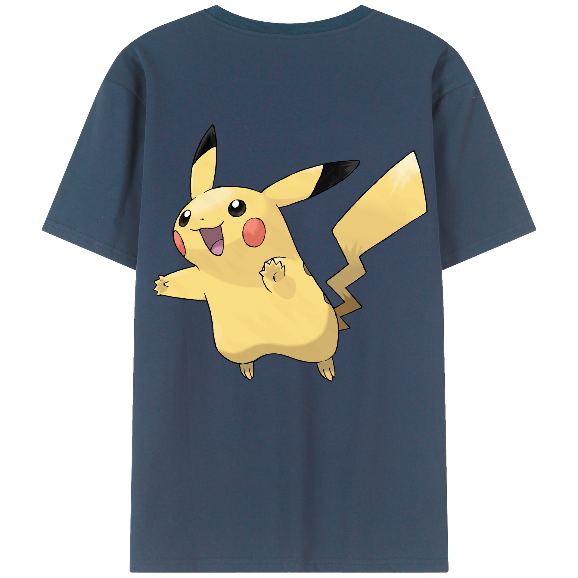 （画像用） ポケットモンスター Pokémon 綿100％ メンズ半袖Tシャツ（バックプリント） 通気性