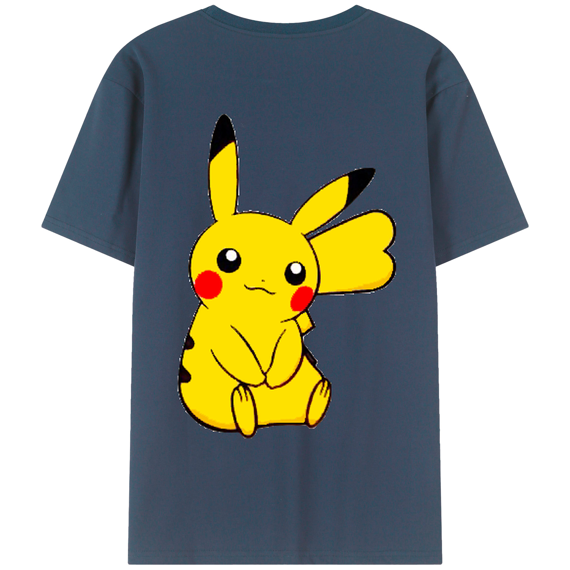（画像用） ポケットモンスター Pokémon 綿100％ メンズ半袖Tシャツ（バックプリント） 通気性