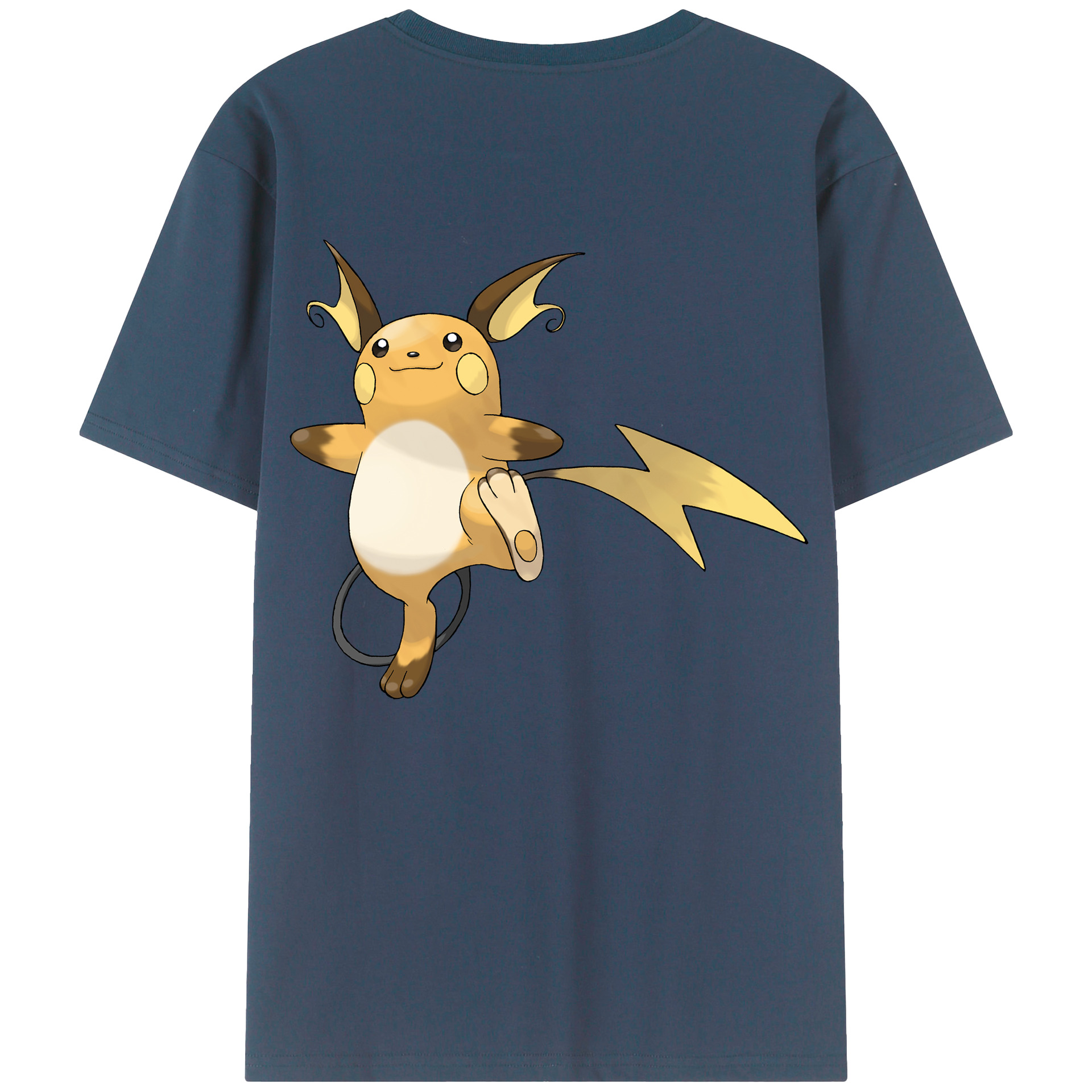 （画像用） ポケットモンスター Pokémon 綿100％ メンズ半袖Tシャツ（バックプリント） 通気性