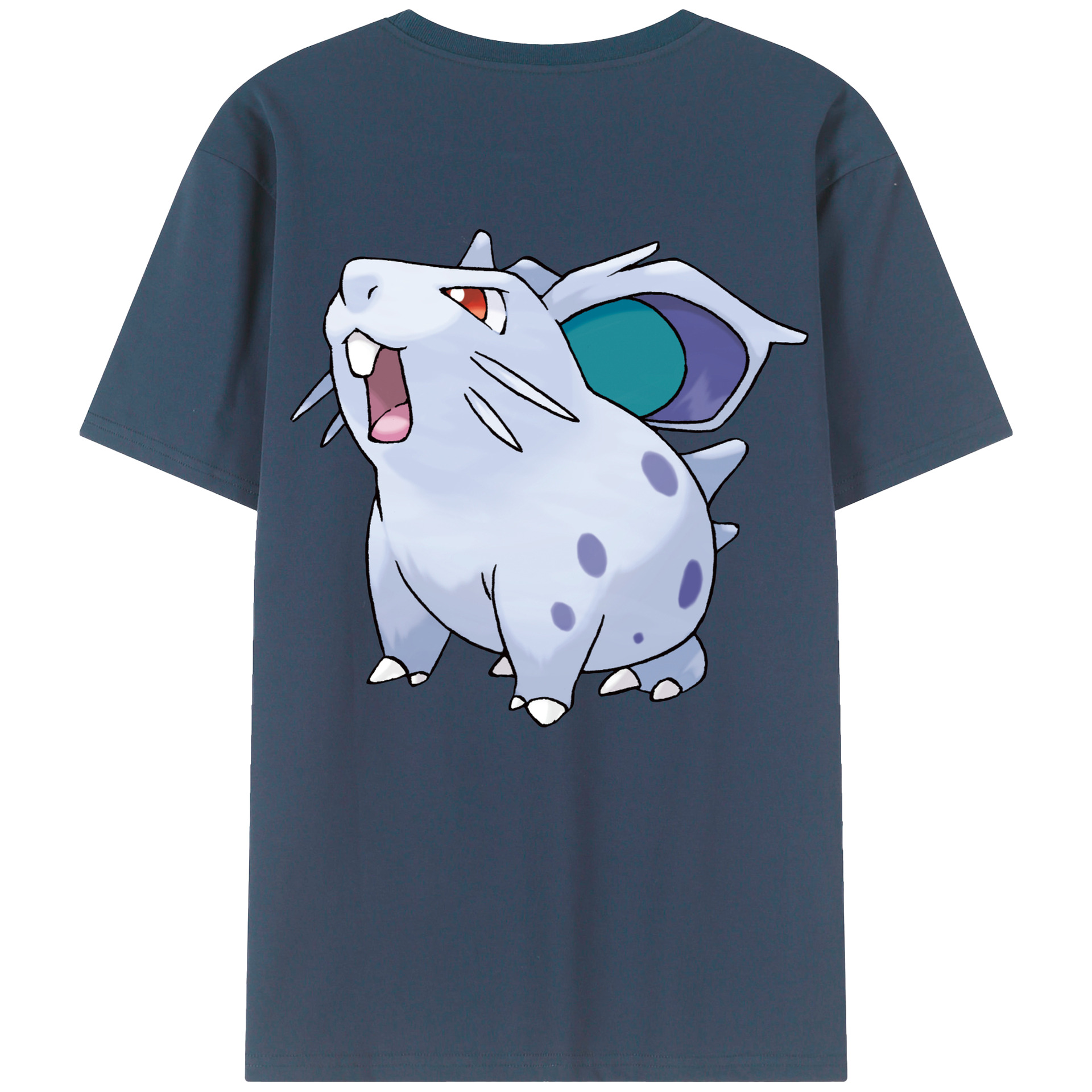 （画像用） ポケットモンスター Pokémon 綿100％ メンズ半袖Tシャツ（バックプリント） 通気性