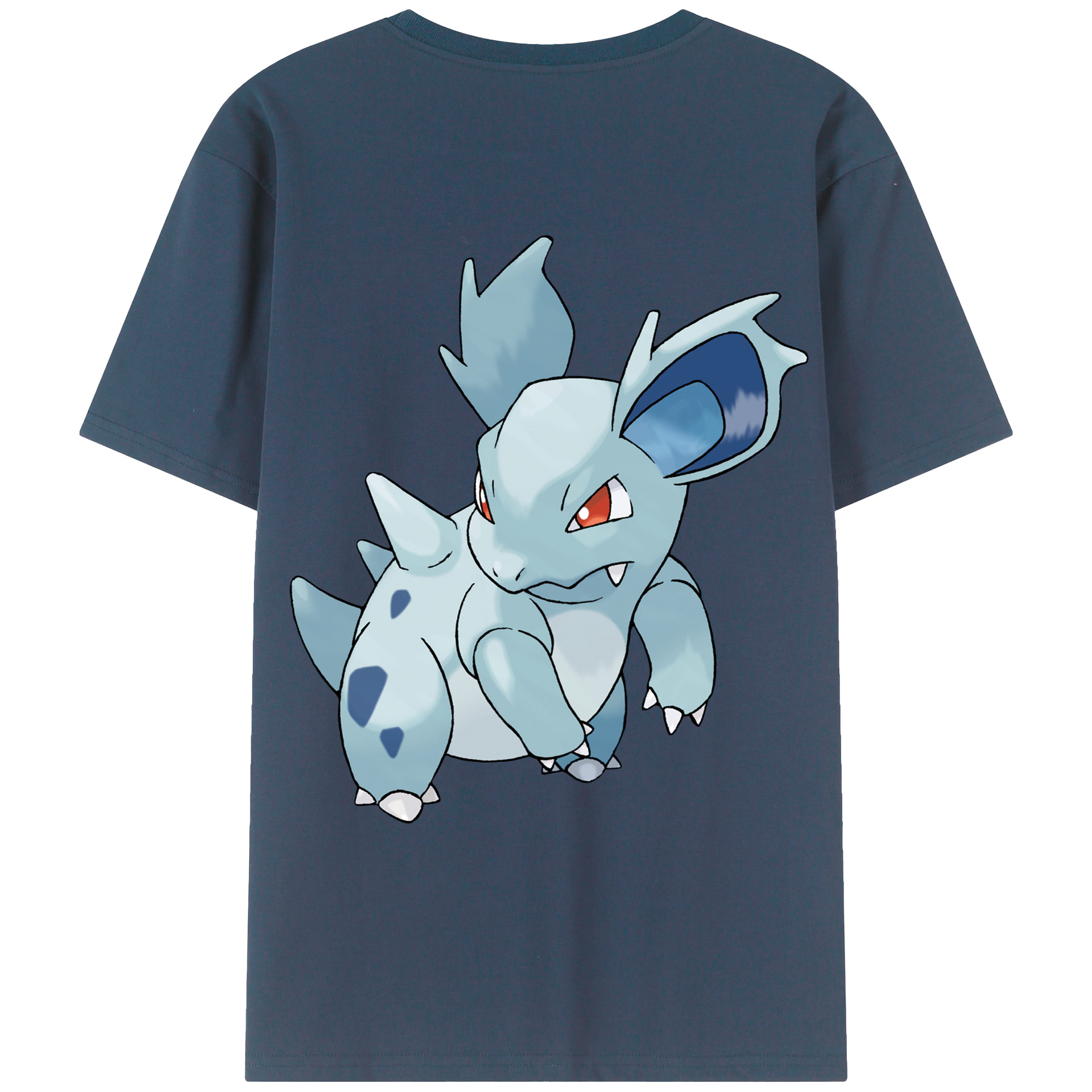 （画像用） ポケットモンスター Pokémon 綿100％ メンズ半袖Tシャツ（バックプリント） 通気性
