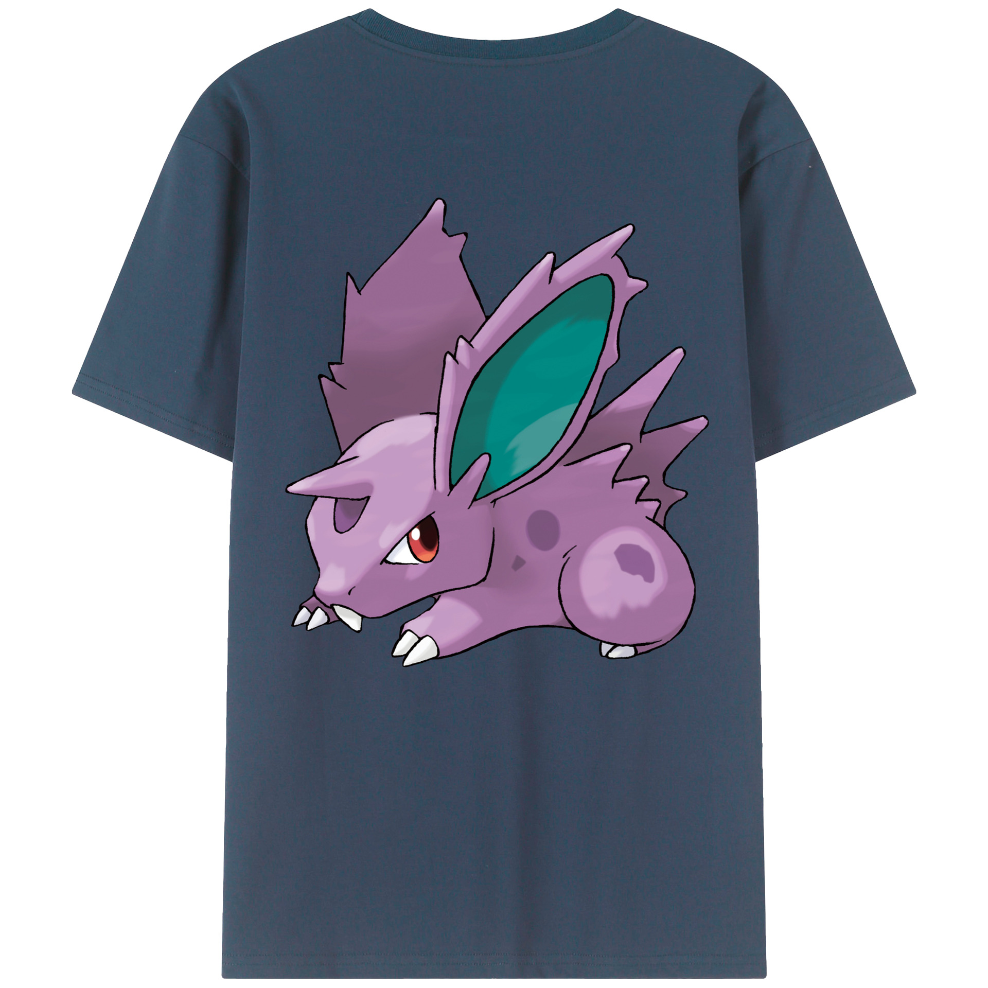 （画像用） ポケットモンスター Pokémon 綿100％ メンズ半袖Tシャツ（バックプリント） 通気性