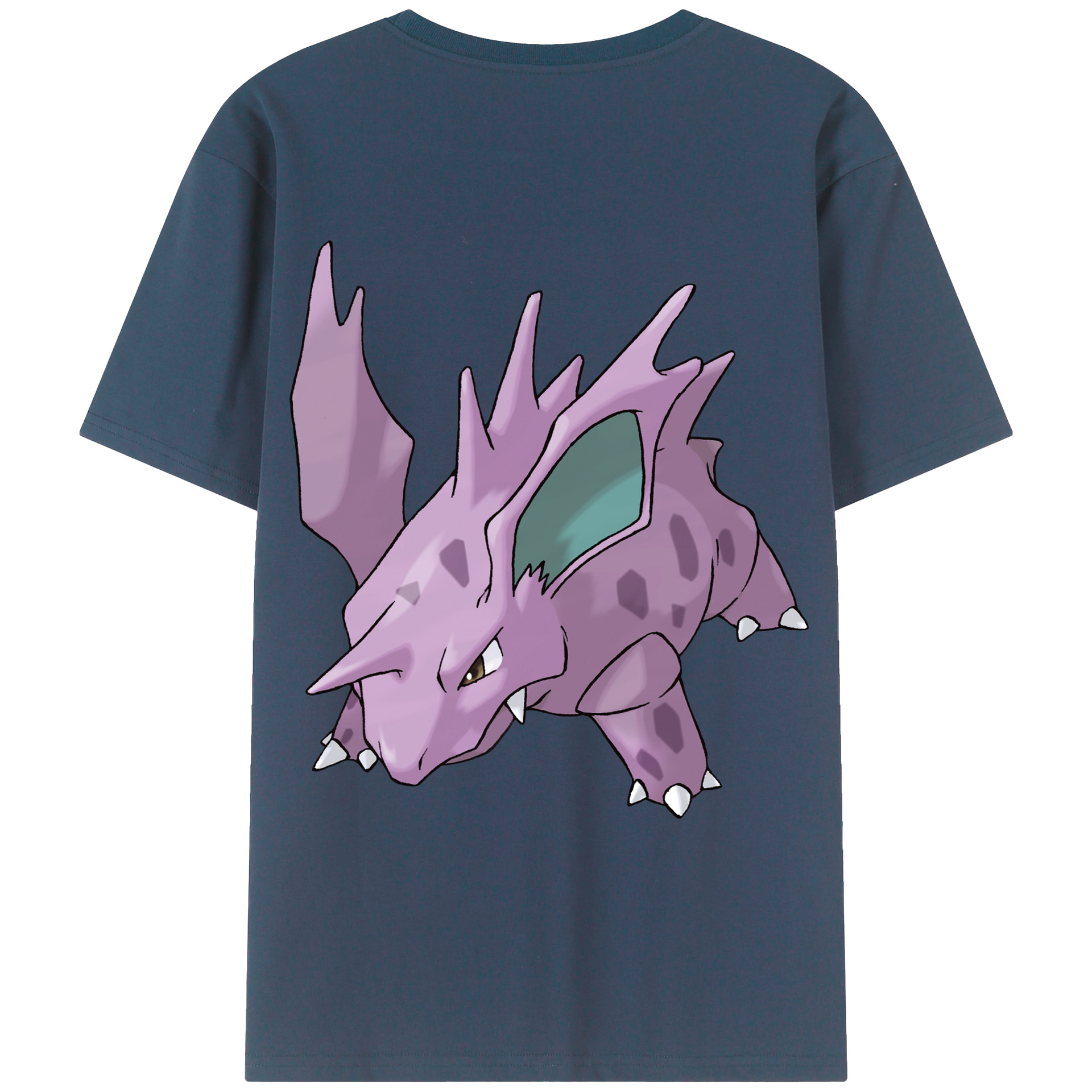 （画像用） ポケットモンスター Pokémon 綿100％ メンズ半袖Tシャツ（バックプリント） 通気性