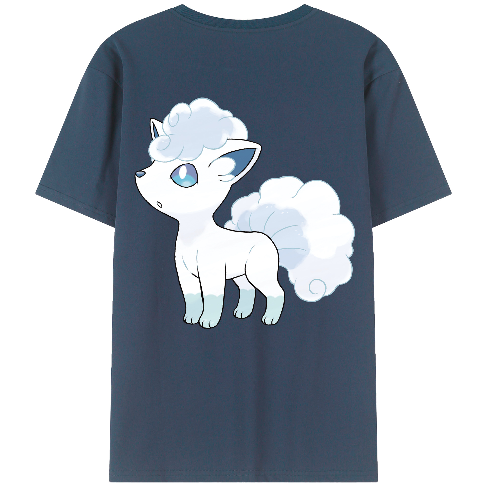 （画像用） ポケットモンスター Pokémon 綿100％ メンズ半袖Tシャツ（バックプリント） 通気性