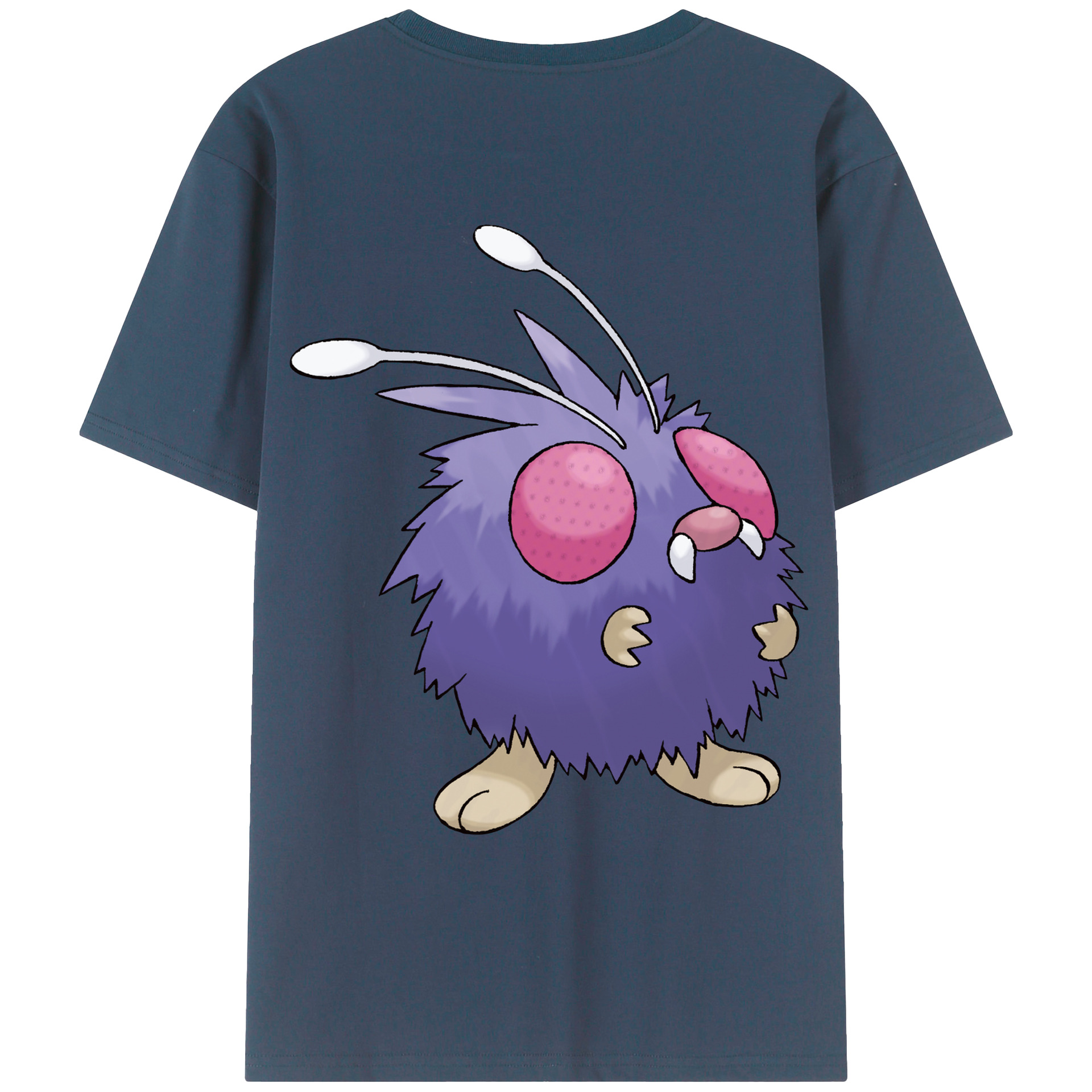 （画像用） ポケットモンスター Pokémon 綿100％ メンズ半袖Tシャツ（バックプリント） 通気性