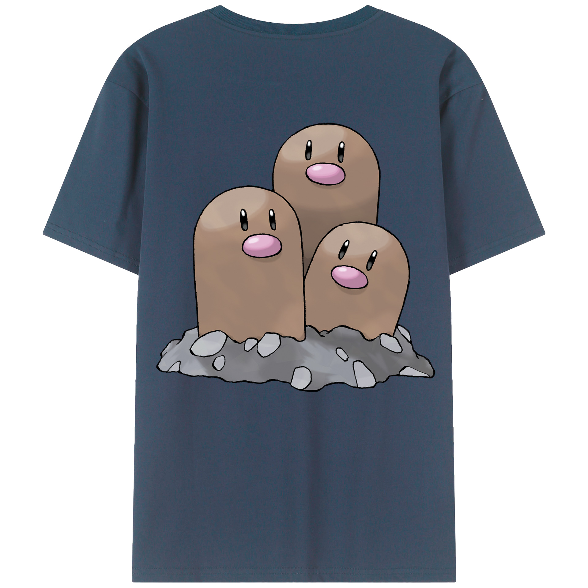 （画像用） ポケットモンスター Pokémon 綿100％ メンズ半袖Tシャツ（バックプリント） 通気性
