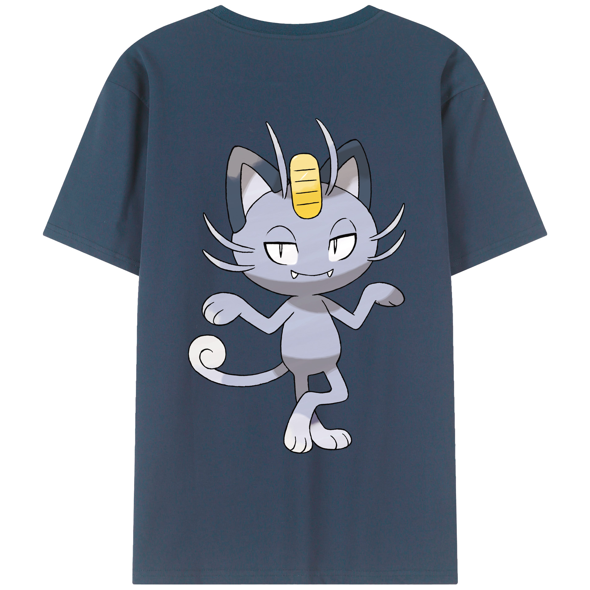 （画像用） ポケットモンスター Pokémon 綿100％ メンズ半袖Tシャツ（バックプリント） 通気性