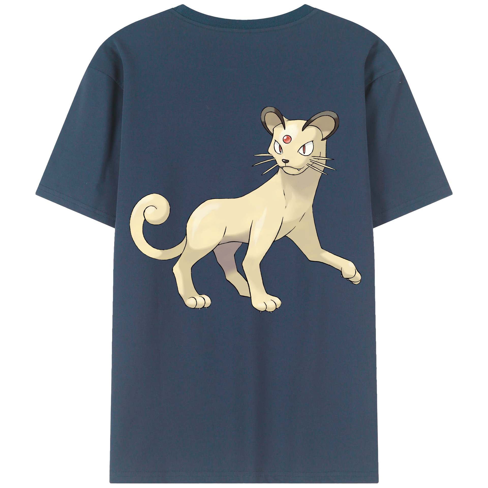 （画像用） ポケットモンスター Pokémon 綿100％ メンズ半袖Tシャツ（バックプリント） 通気性
