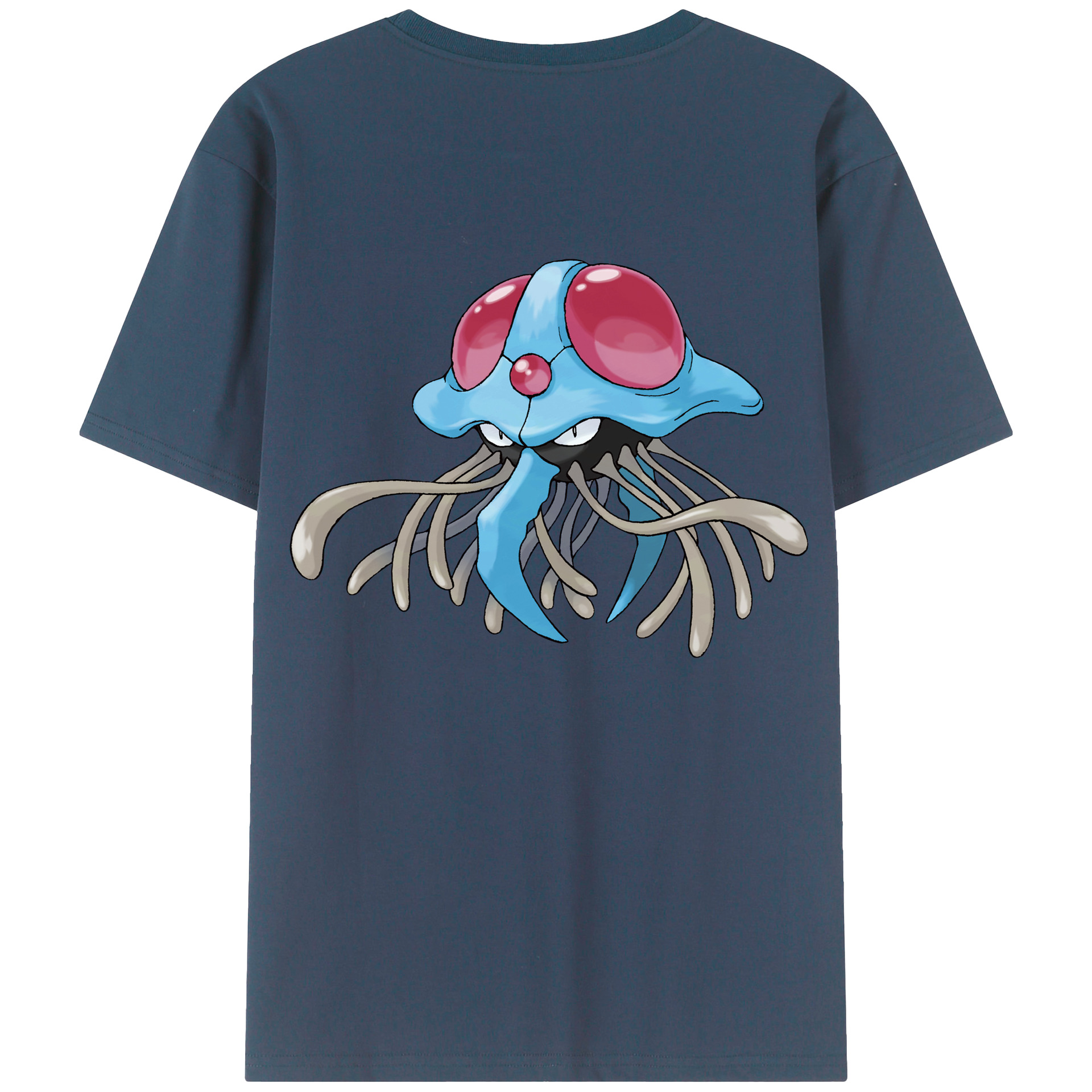 （画像用） ポケットモンスター Pokémon 綿100％ メンズ半袖Tシャツ（バックプリント） 通気性