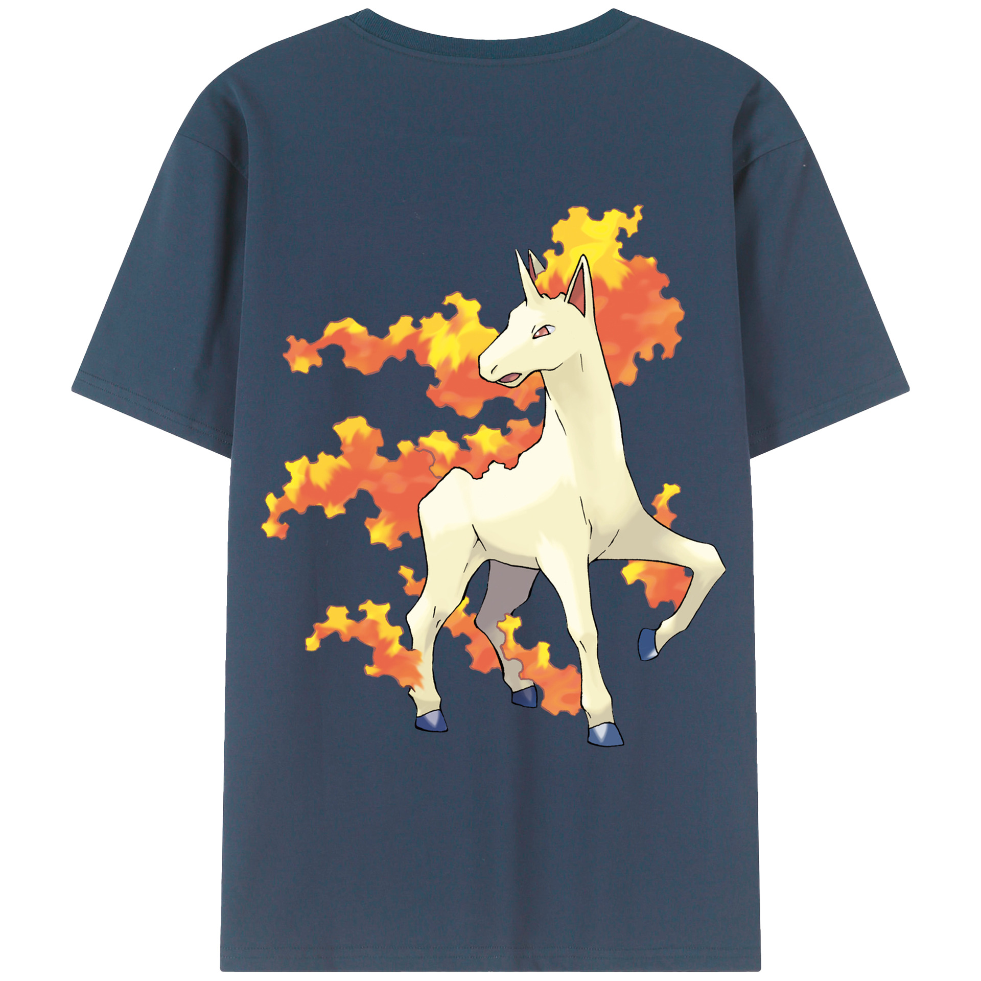 （画像用） ポケットモンスター Pokémon 綿100％ メンズ半袖Tシャツ（バックプリント） 通気性