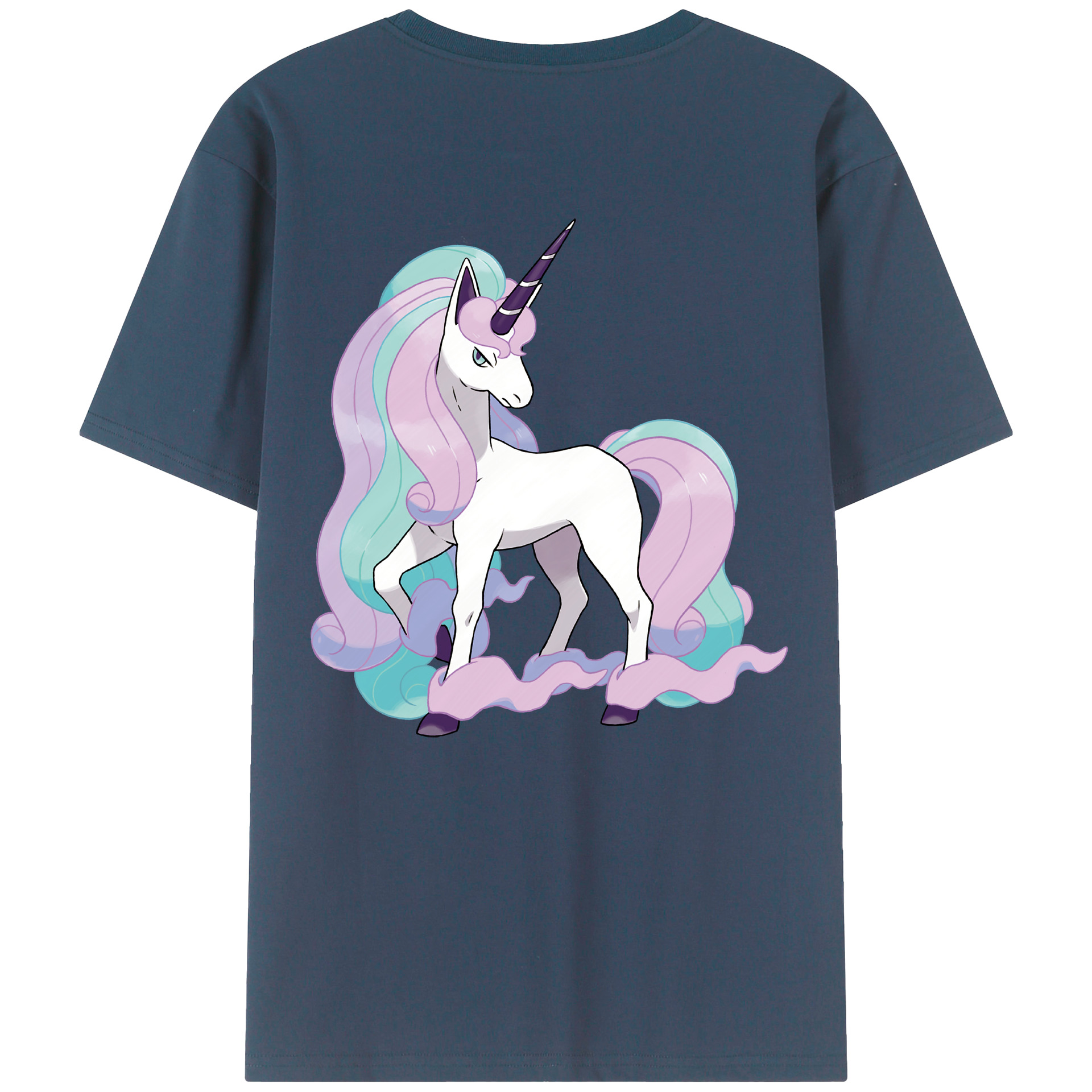 （画像用） ポケットモンスター Pokémon 綿100％ メンズ半袖Tシャツ（バックプリント） 通気性