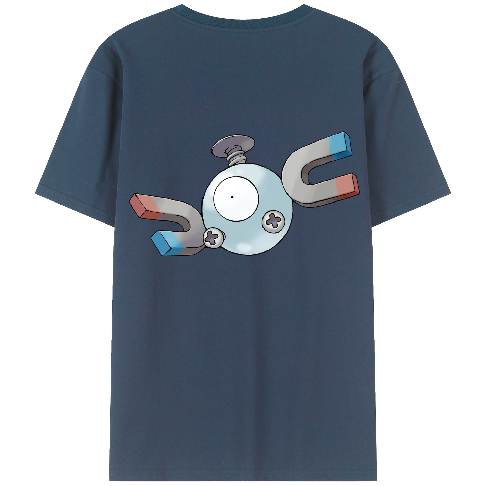 （画像用） ポケットモンスター Pokémon 綿100％ メンズ半袖Tシャツ（バックプリント） 通気性