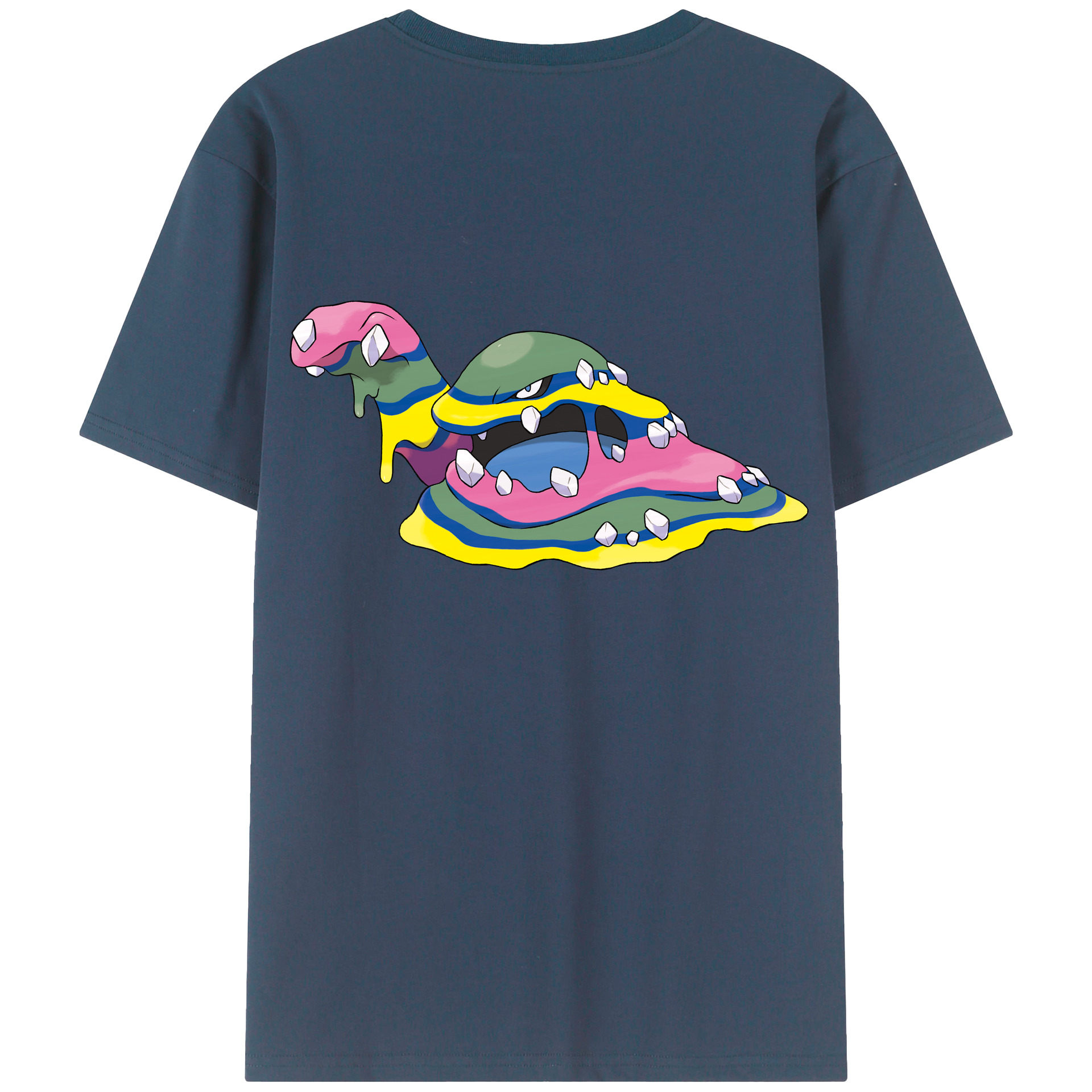 （画像用） ポケットモンスター Pokémon 綿100％ メンズ半袖Tシャツ（バックプリント） 通気性