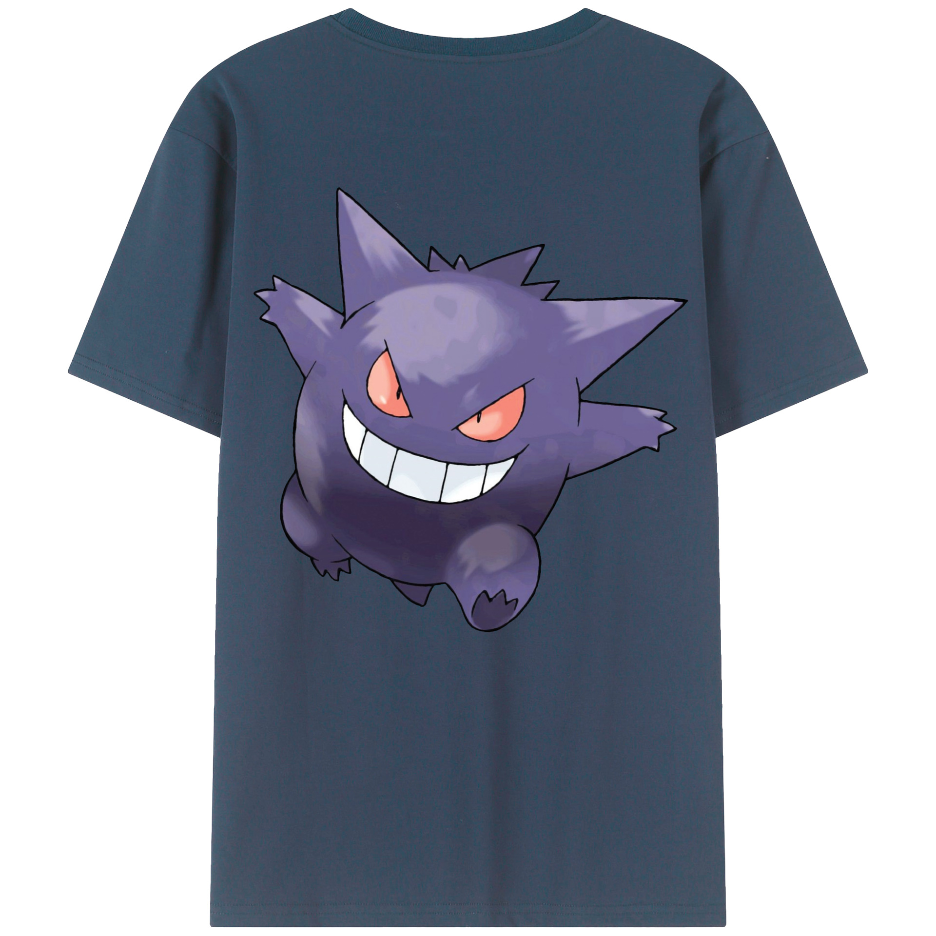（画像用） ポケットモンスター Pokémon 綿100％ メンズ半袖Tシャツ（バックプリント） 通気性