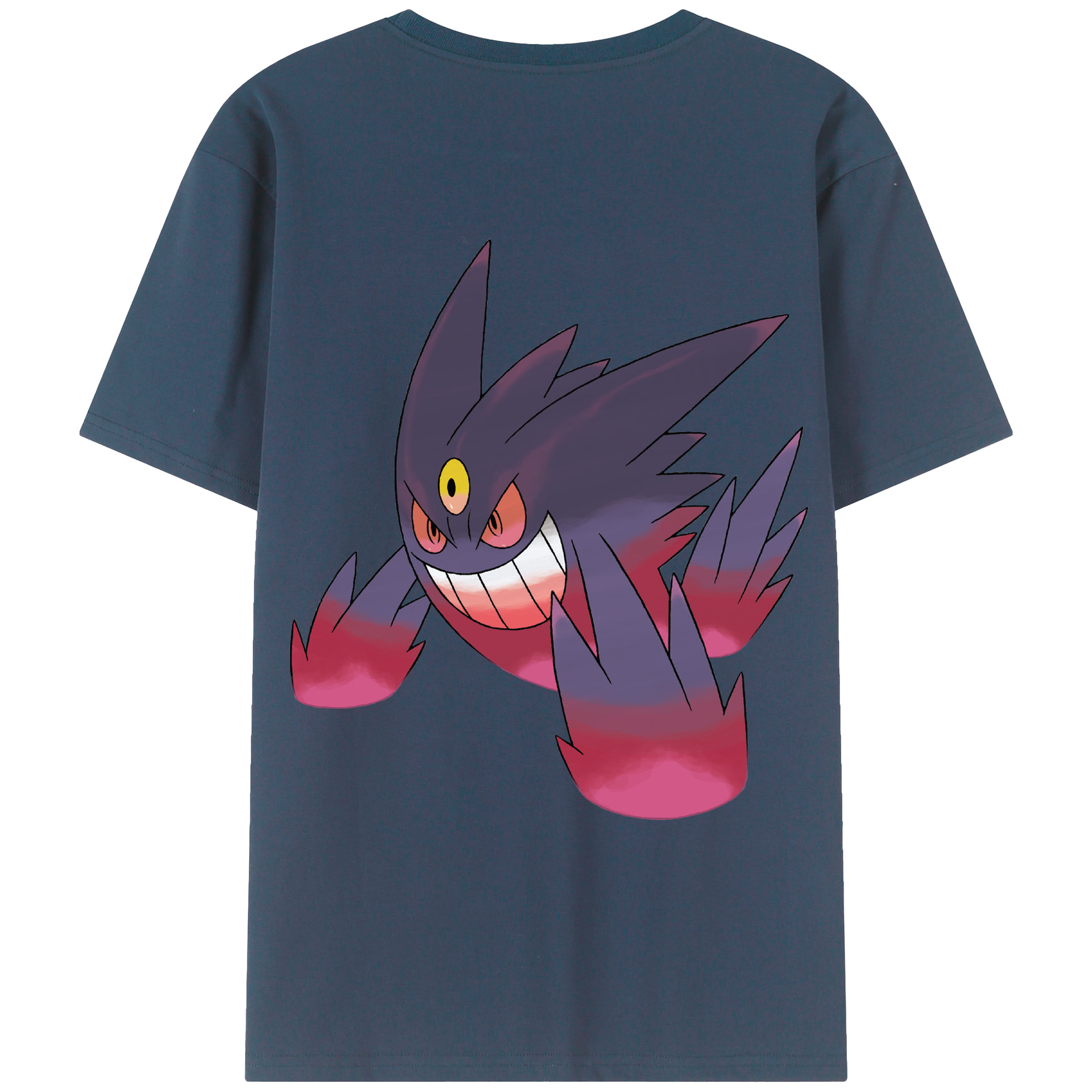 （画像用） ポケットモンスター Pokémon 綿100％ メンズ半袖Tシャツ（バックプリント） 通気性