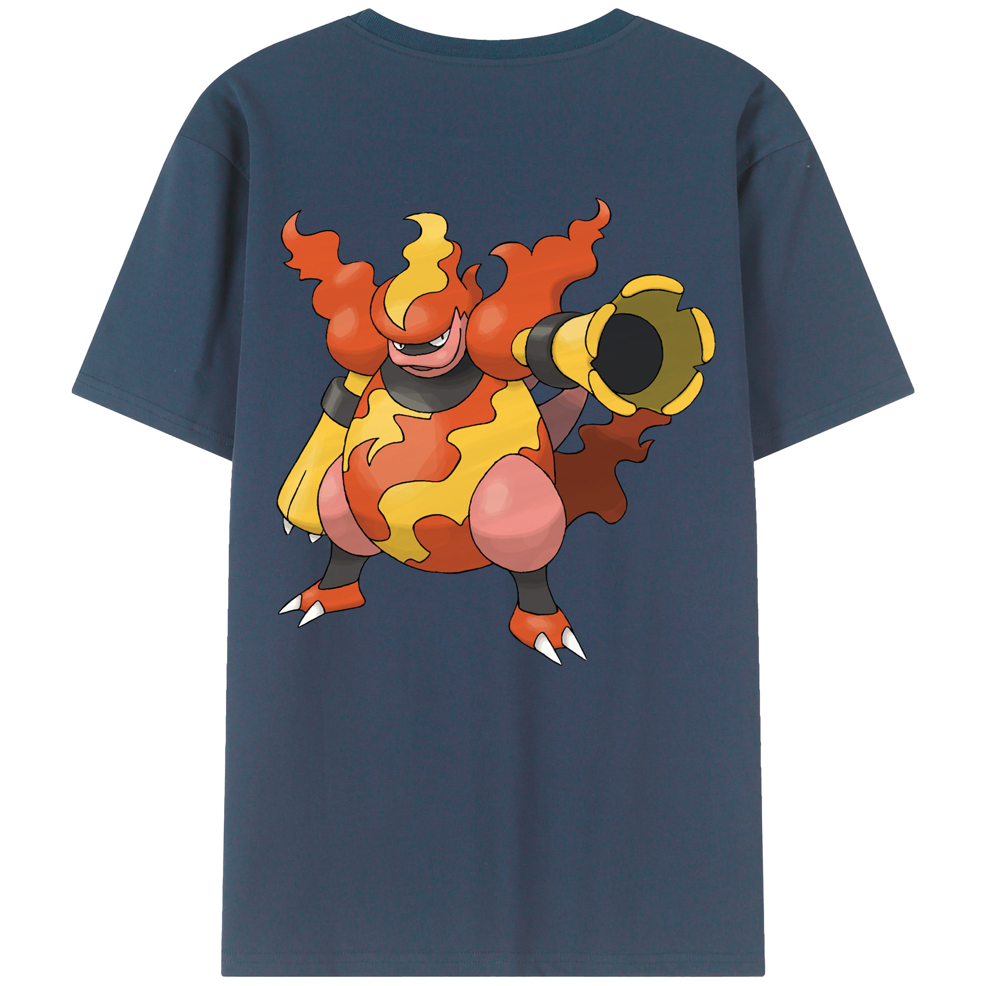 （画像用） ポケットモンスター Pokémon 綿100％ メンズ半袖Tシャツ（バックプリント） 通気性