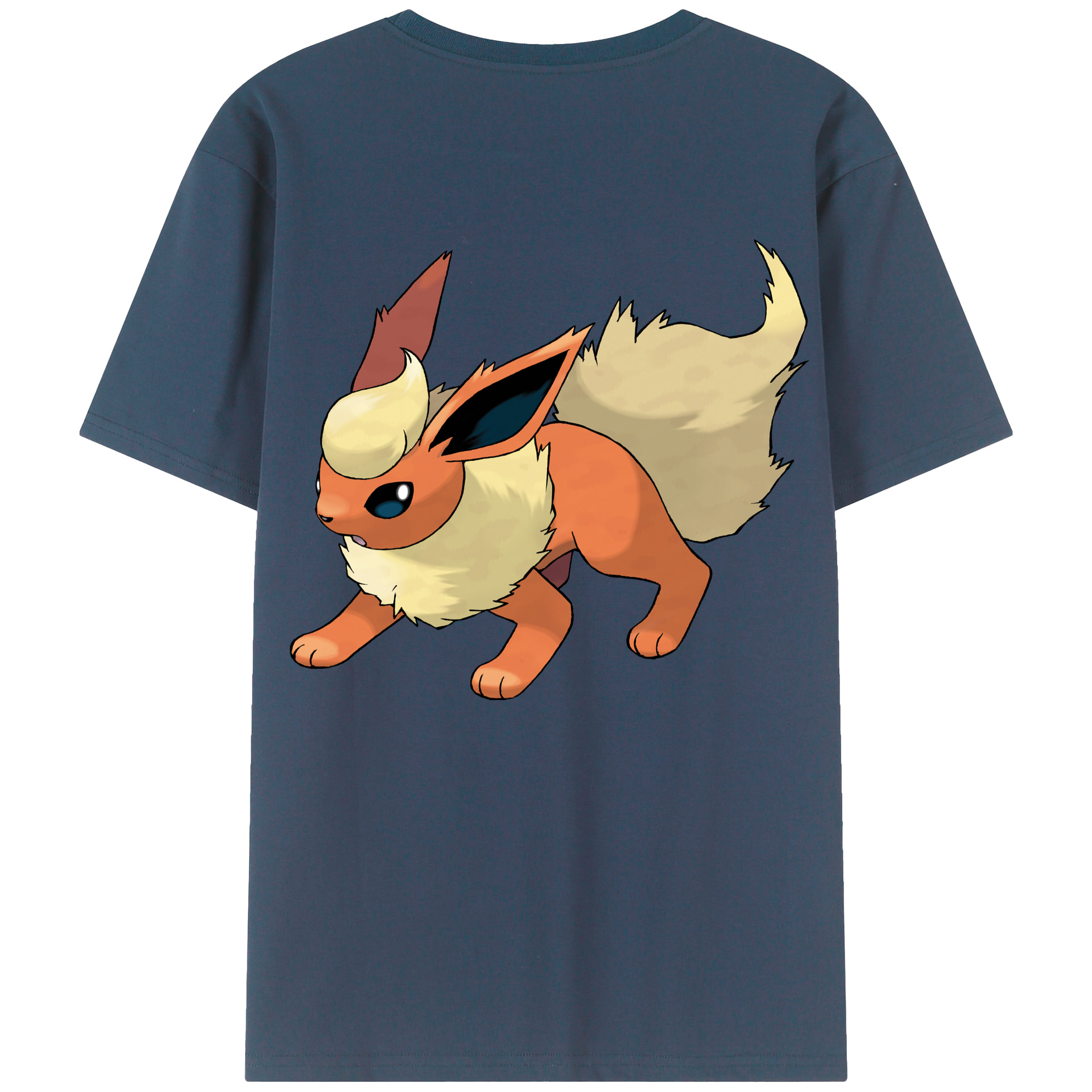 （画像用） ポケットモンスター Pokémon 綿100％ メンズ半袖Tシャツ（バックプリント） 通気性