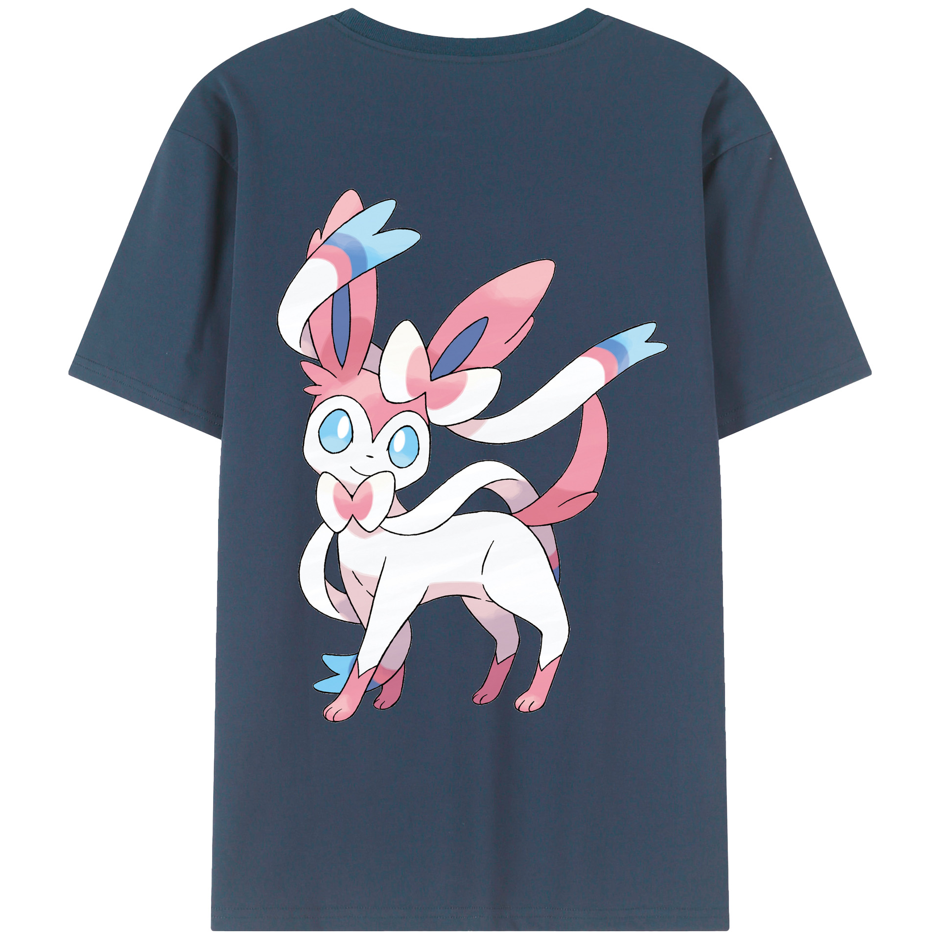 （画像用） ポケットモンスター Pokémon 綿100％ メンズ半袖Tシャツ（バックプリント） 通気性