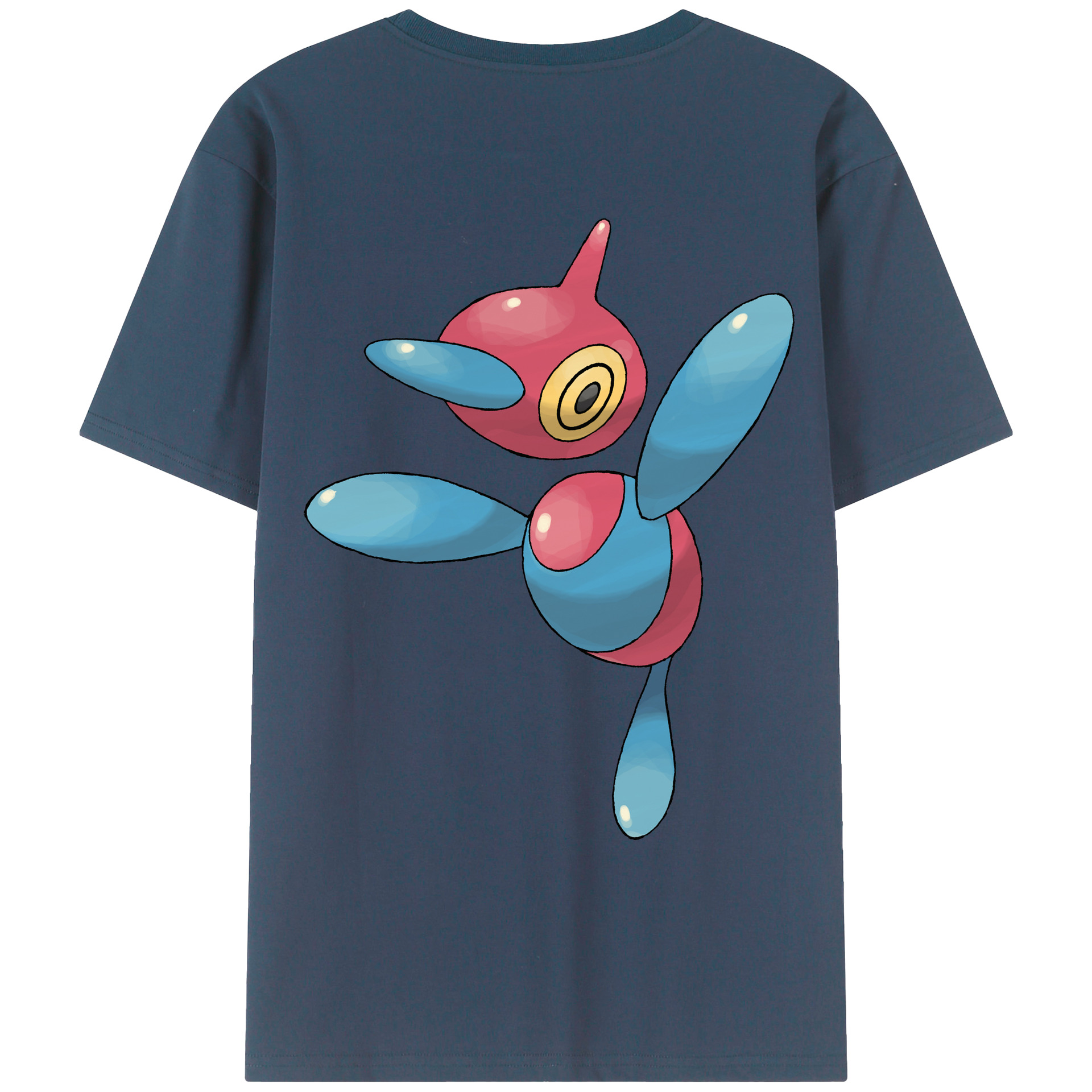 （画像用） ポケットモンスター Pokémon 綿100％ メンズ半袖Tシャツ（バックプリント） 通気性