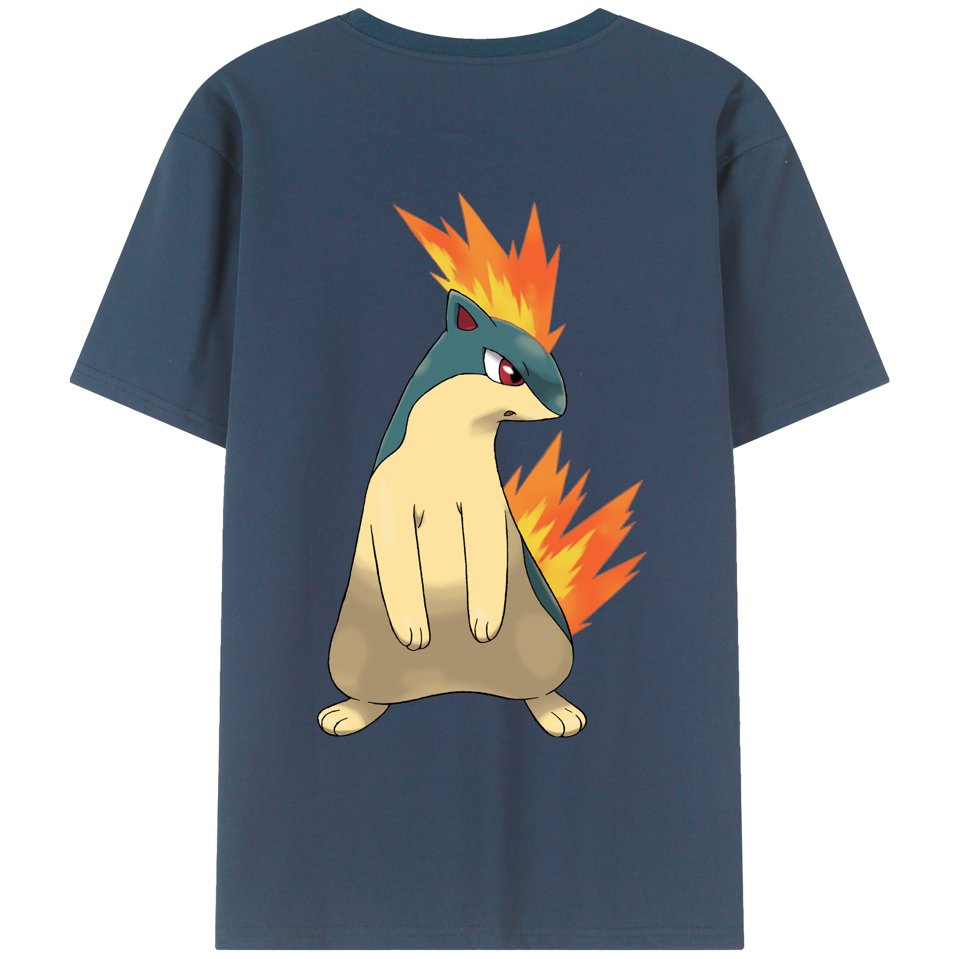 （画像用） ポケットモンスター Pokémon 綿100％ メンズ半袖Tシャツ（バックプリント） 通気性