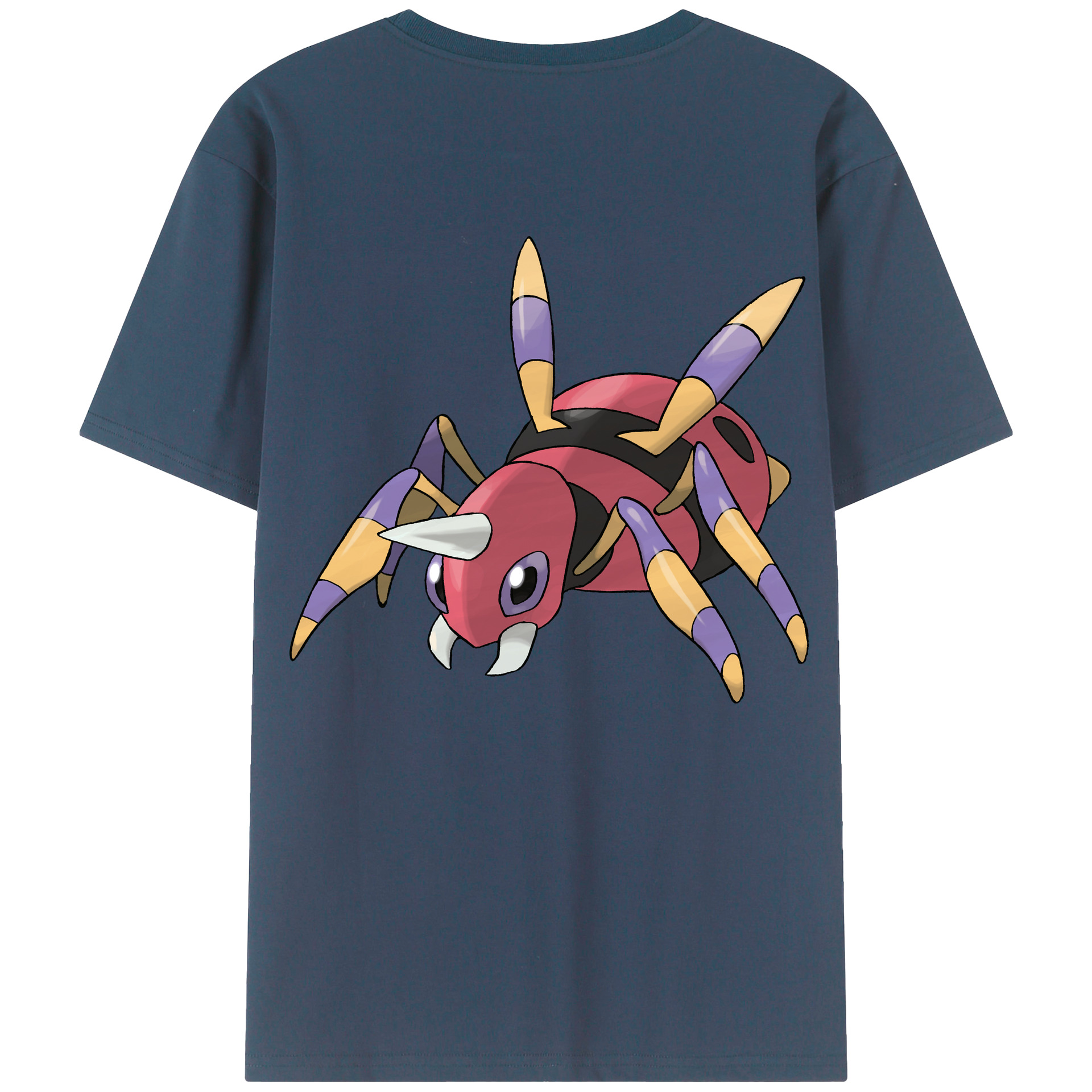 （画像用） ポケットモンスター Pokémon 綿100％ メンズ半袖Tシャツ（バックプリント） 通気性