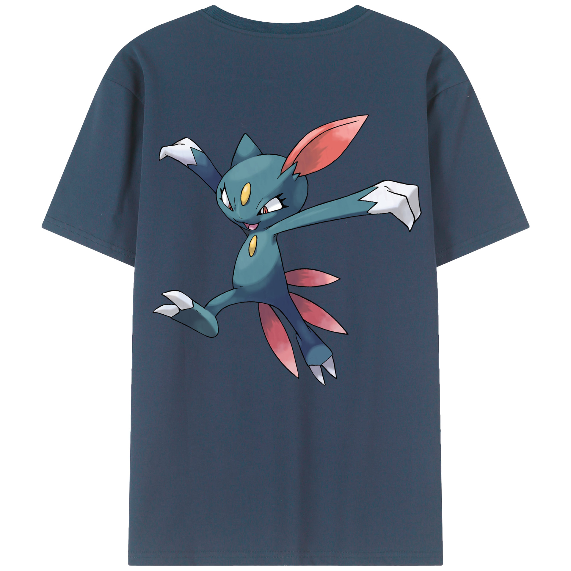 （画像用） ポケットモンスター Pokémon 綿100％ メンズ半袖Tシャツ（バックプリント） 通気性