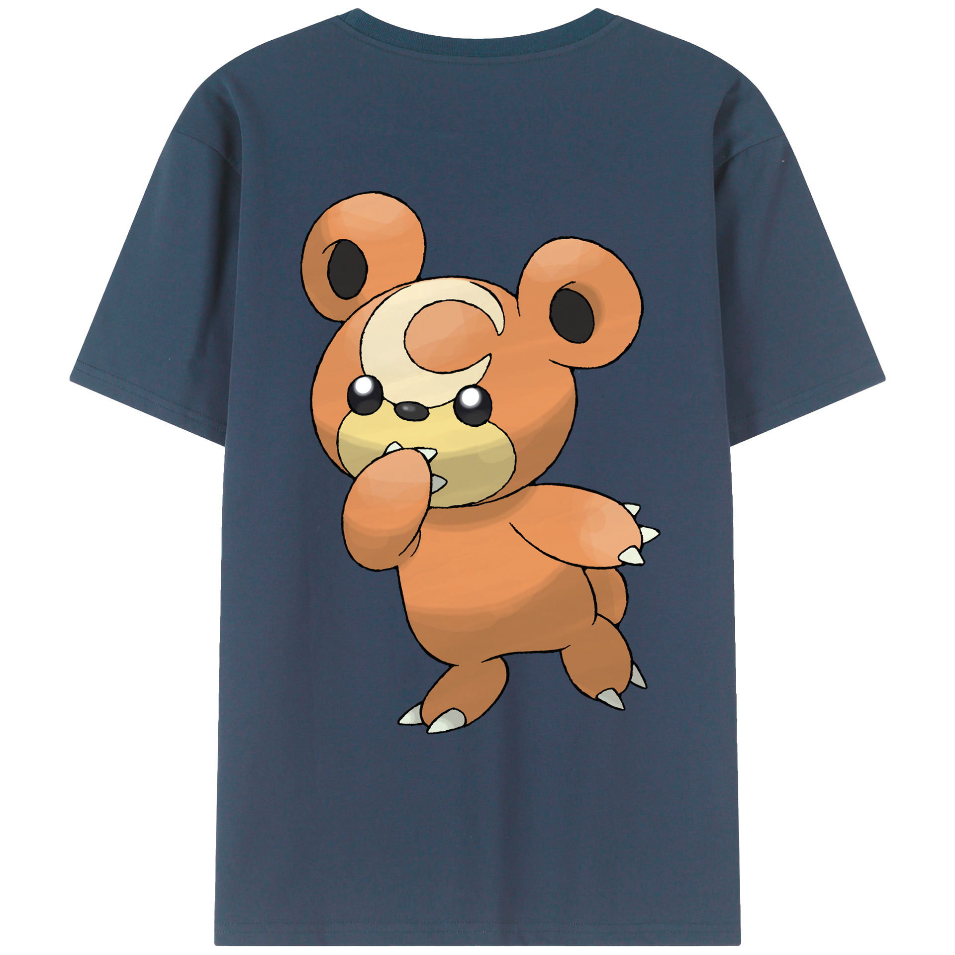 （画像用） ポケットモンスター Pokémon 綿100％ メンズ半袖Tシャツ（バックプリント） 通気性
