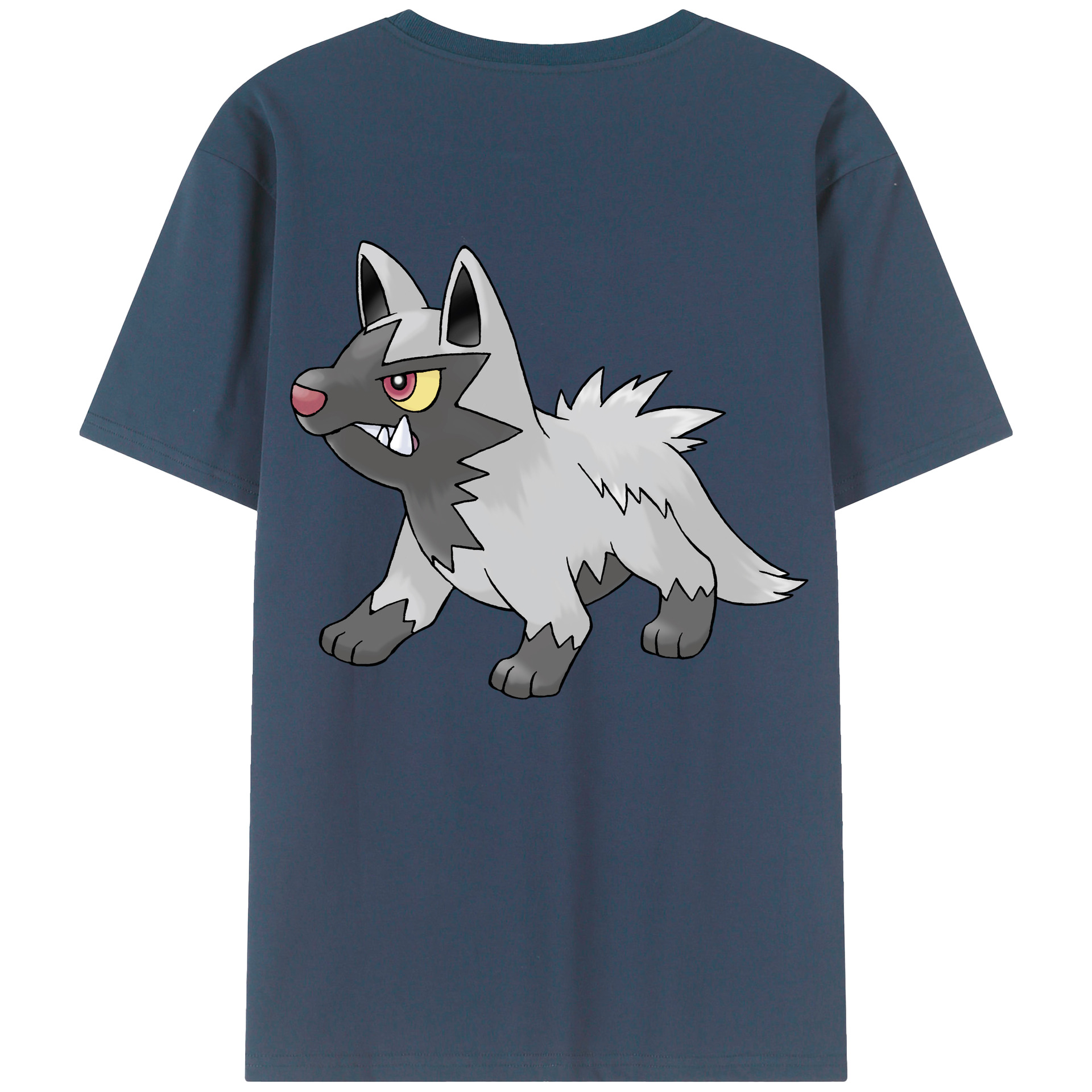 （画像用） ポケットモンスター Pokémon 綿100％ メンズ半袖Tシャツ（バックプリント） 通気性