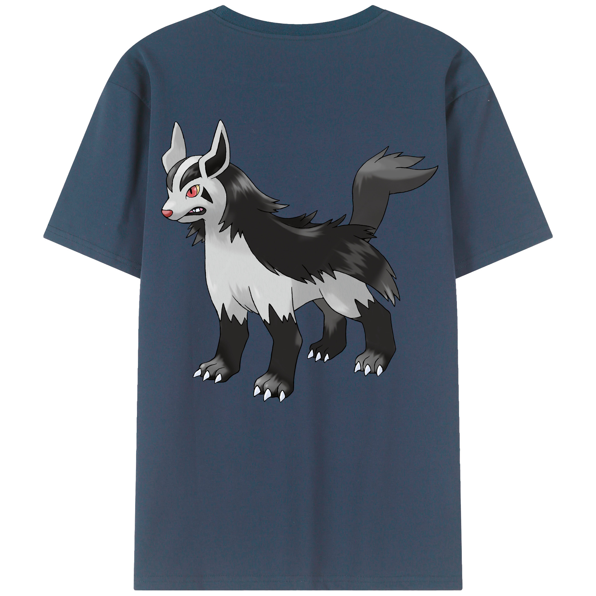 （画像用） ポケットモンスター Pokémon 綿100％ メンズ半袖Tシャツ（バックプリント） 通気性