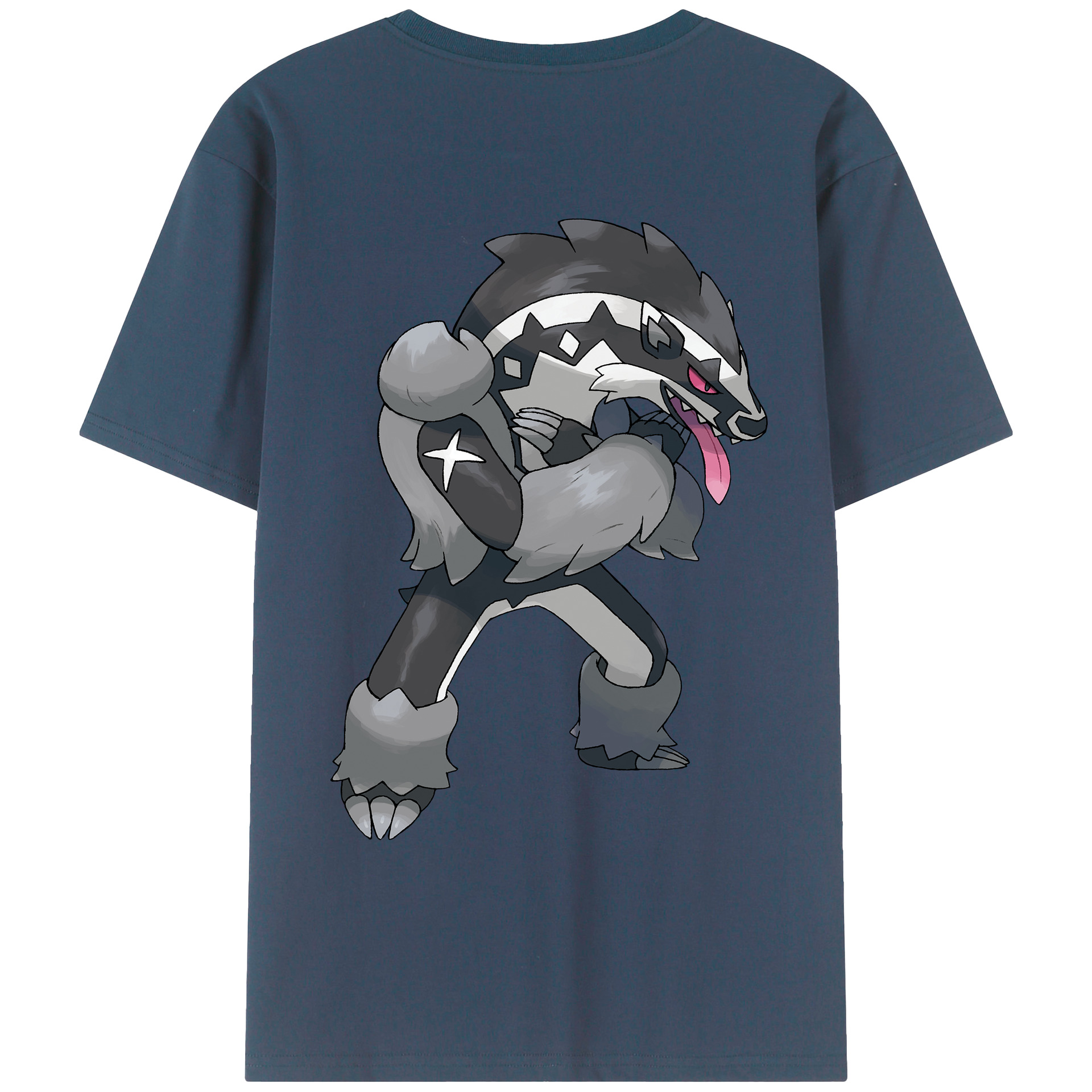 （画像用） ポケットモンスター Pokémon 綿100％ メンズ半袖Tシャツ（バックプリント） 通気性