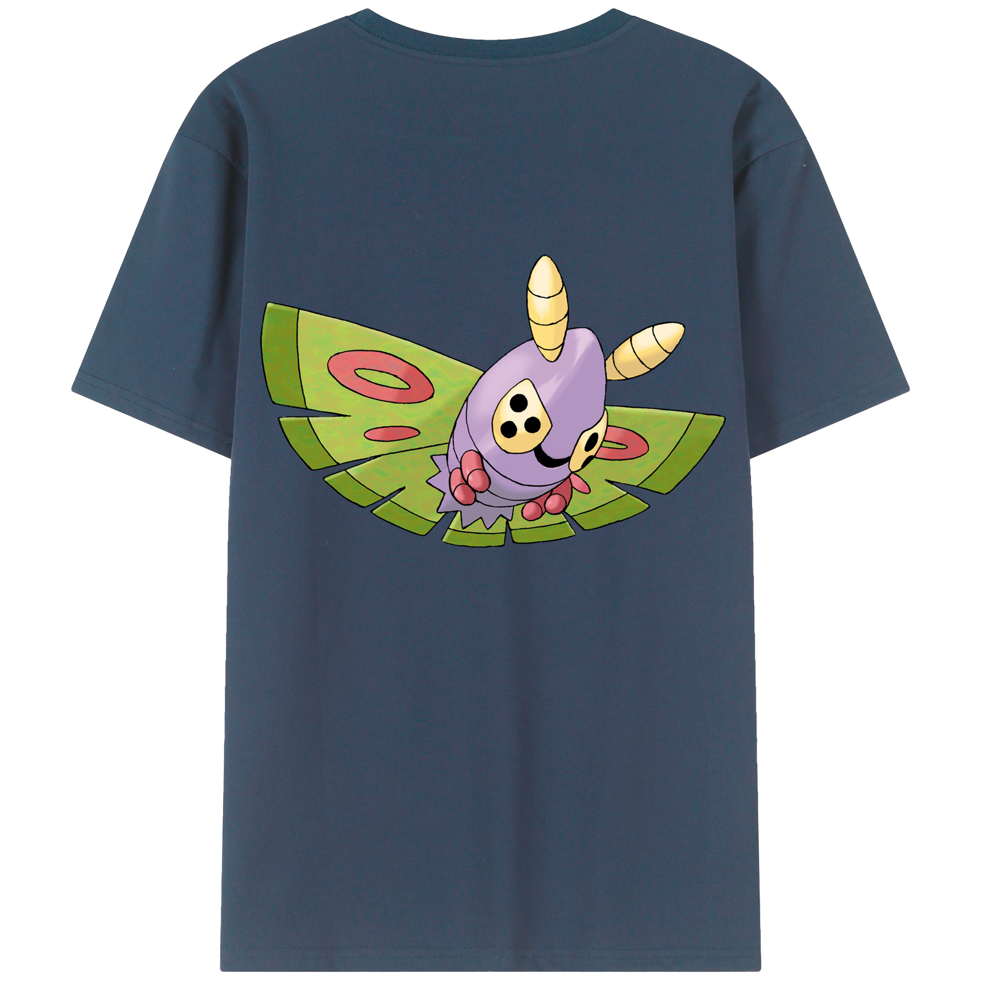 （画像用） ポケットモンスター Pokémon 綿100％ メンズ半袖Tシャツ（バックプリント） 通気性