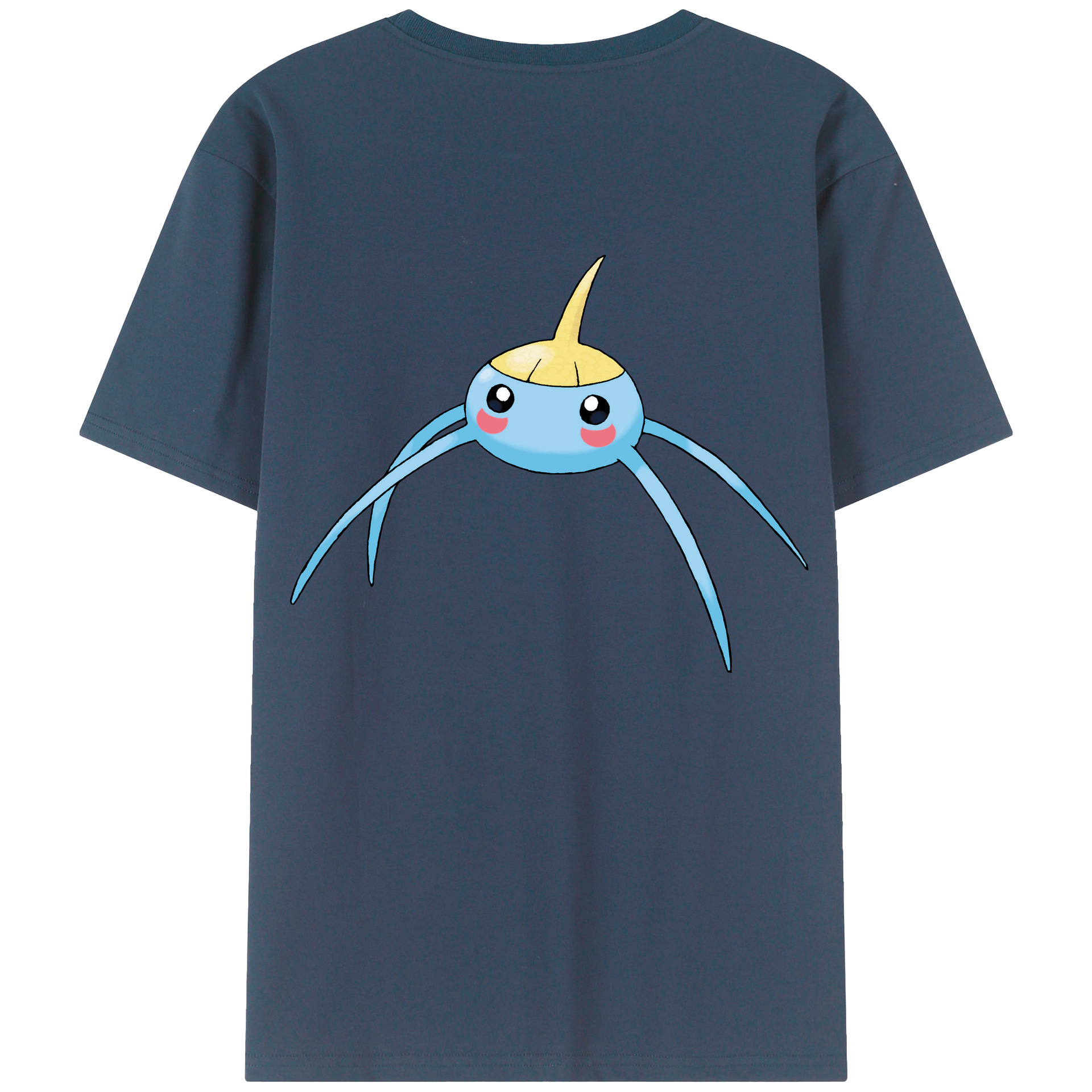 （画像用） ポケットモンスター Pokémon 綿100％ メンズ半袖Tシャツ（バックプリント） 通気性