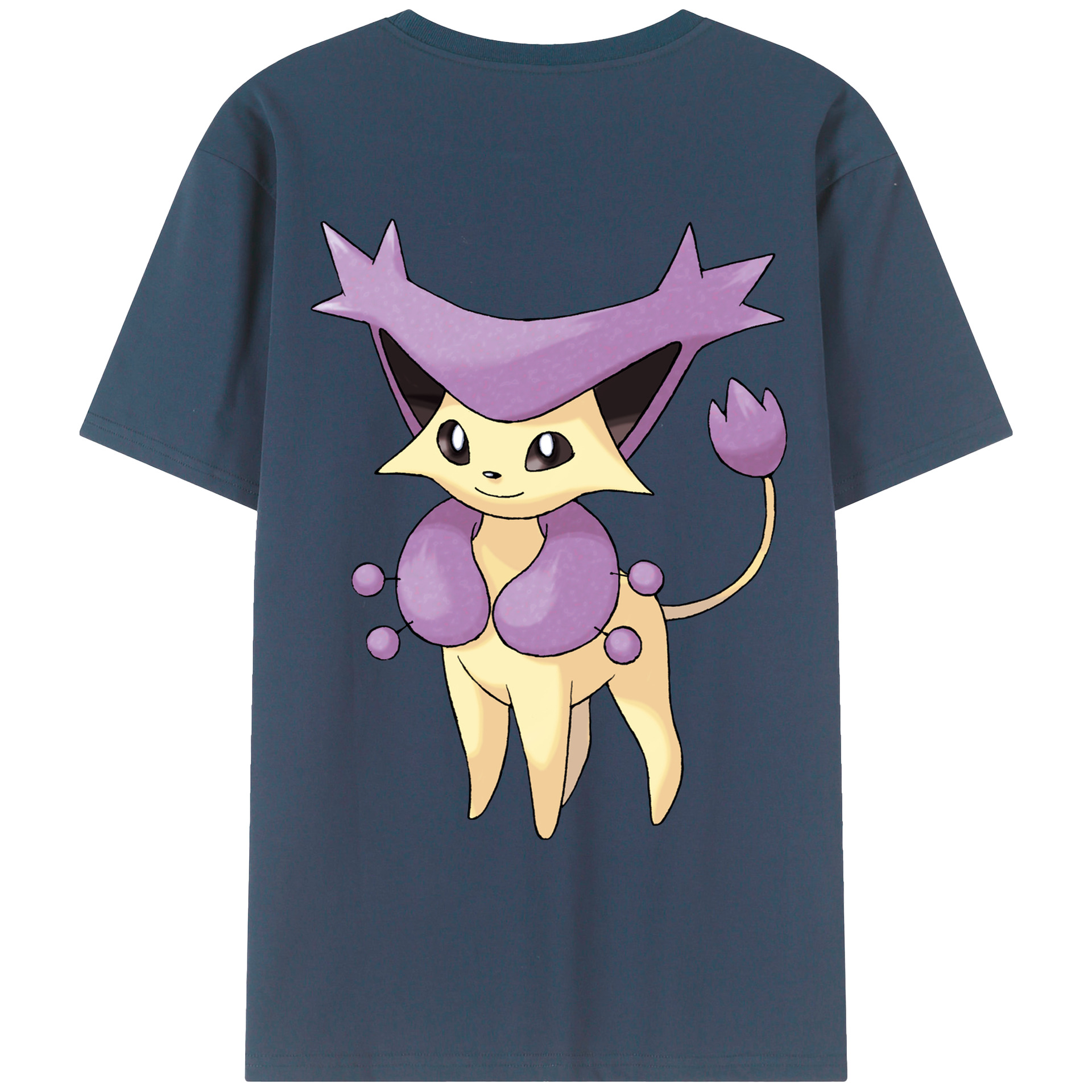 （画像用） ポケットモンスター Pokémon 綿100％ メンズ半袖Tシャツ（バックプリント） 通気性