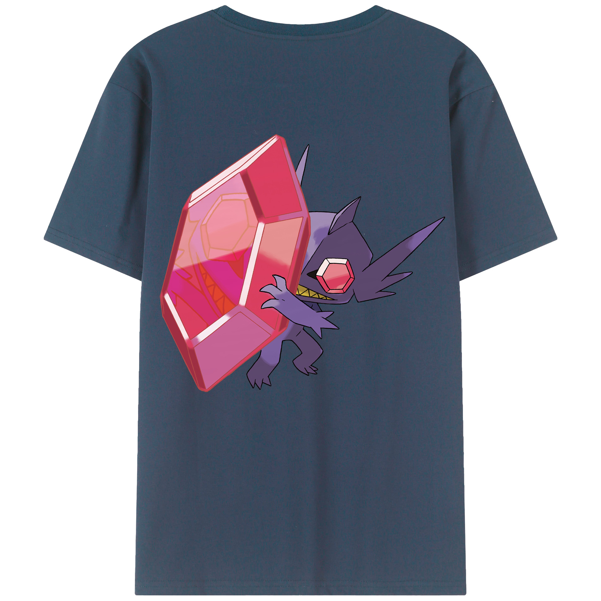 （画像用） ポケットモンスター Pokémon 綿100％ メンズ半袖Tシャツ（バックプリント） 通気性