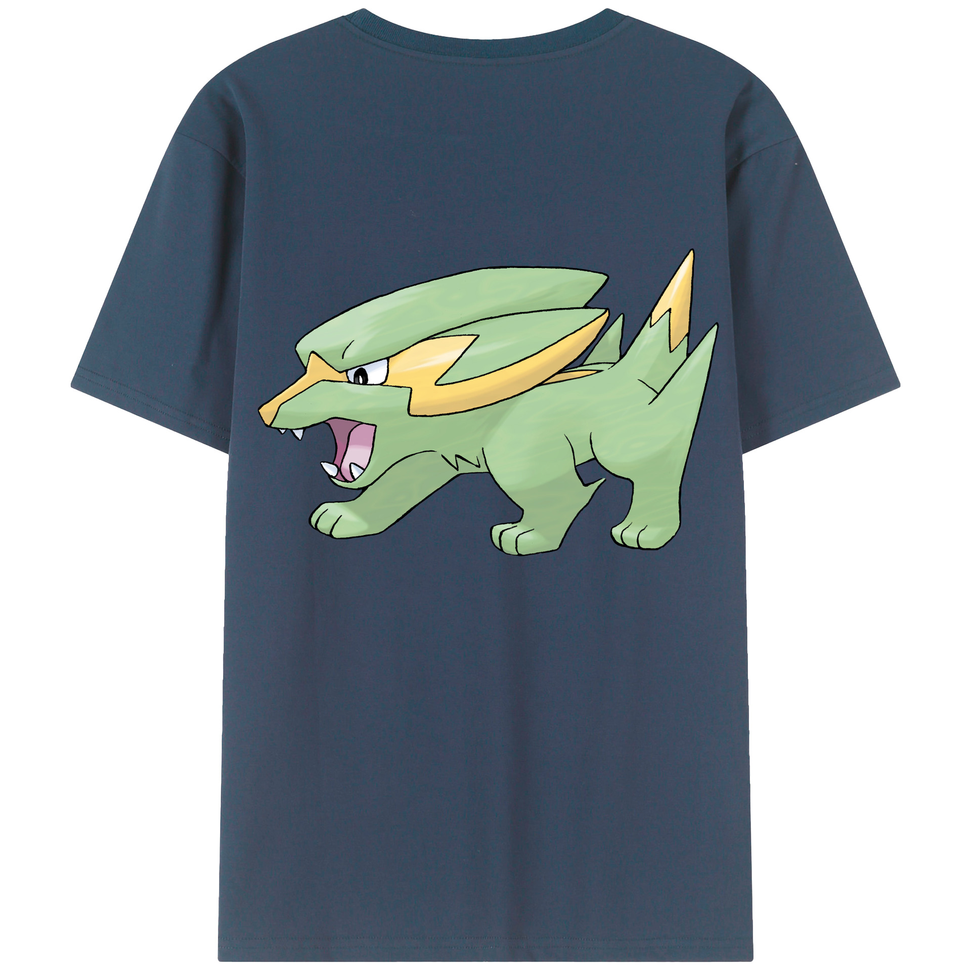 （画像用） ポケットモンスター Pokémon 綿100％ メンズ半袖Tシャツ（バックプリント） 通気性