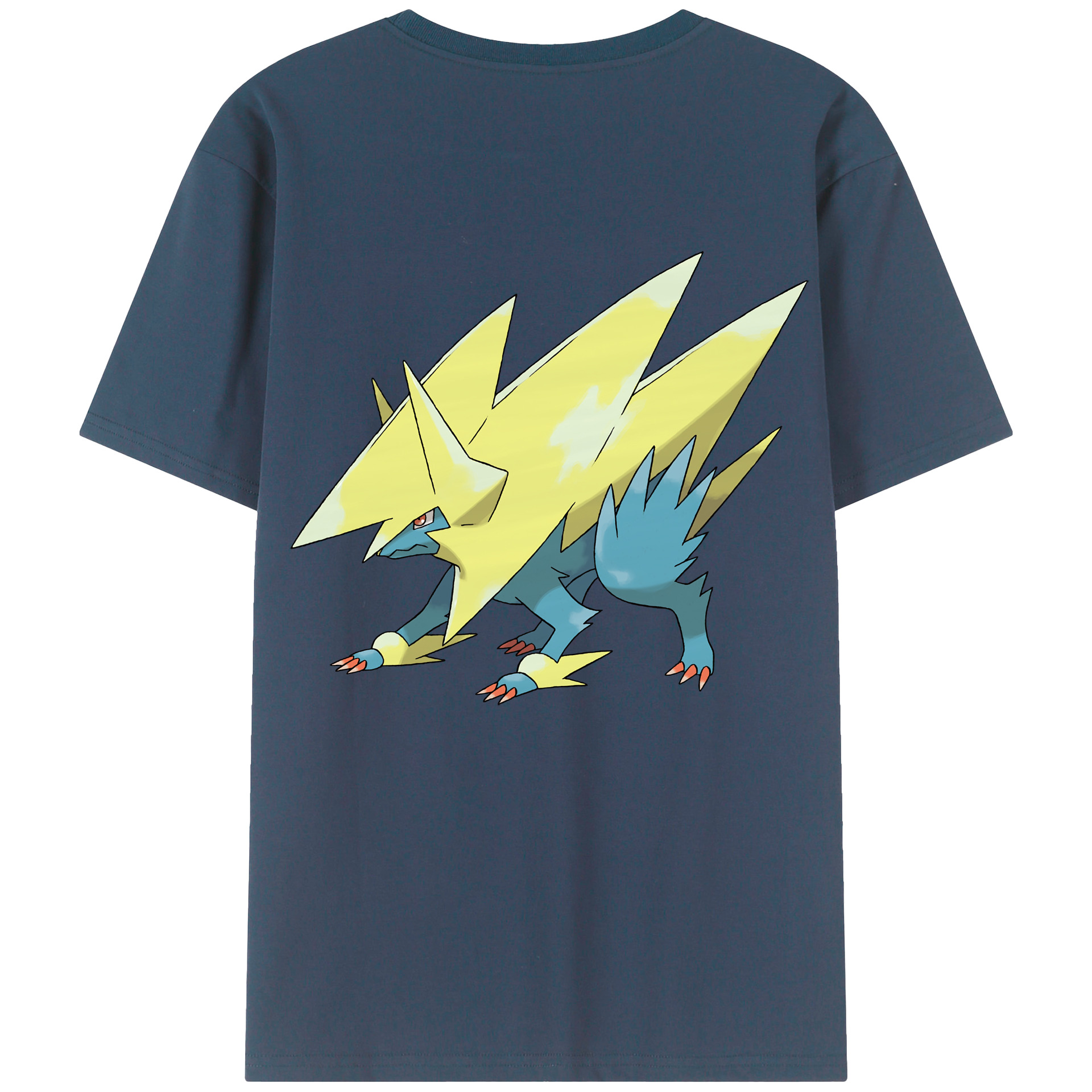 （画像用） ポケットモンスター Pokémon 綿100％ メンズ半袖Tシャツ（バックプリント） 通気性
