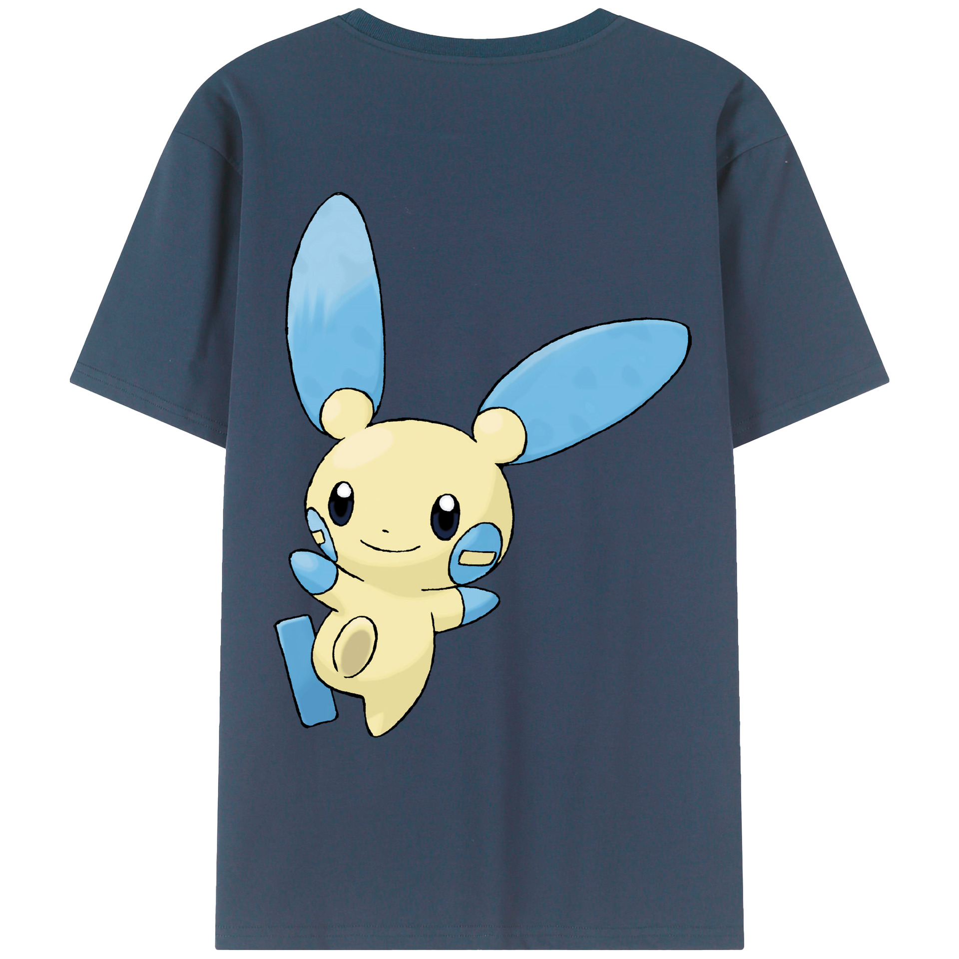 （画像用） ポケットモンスター Pokémon 綿100％ メンズ半袖Tシャツ（バックプリント） 通気性