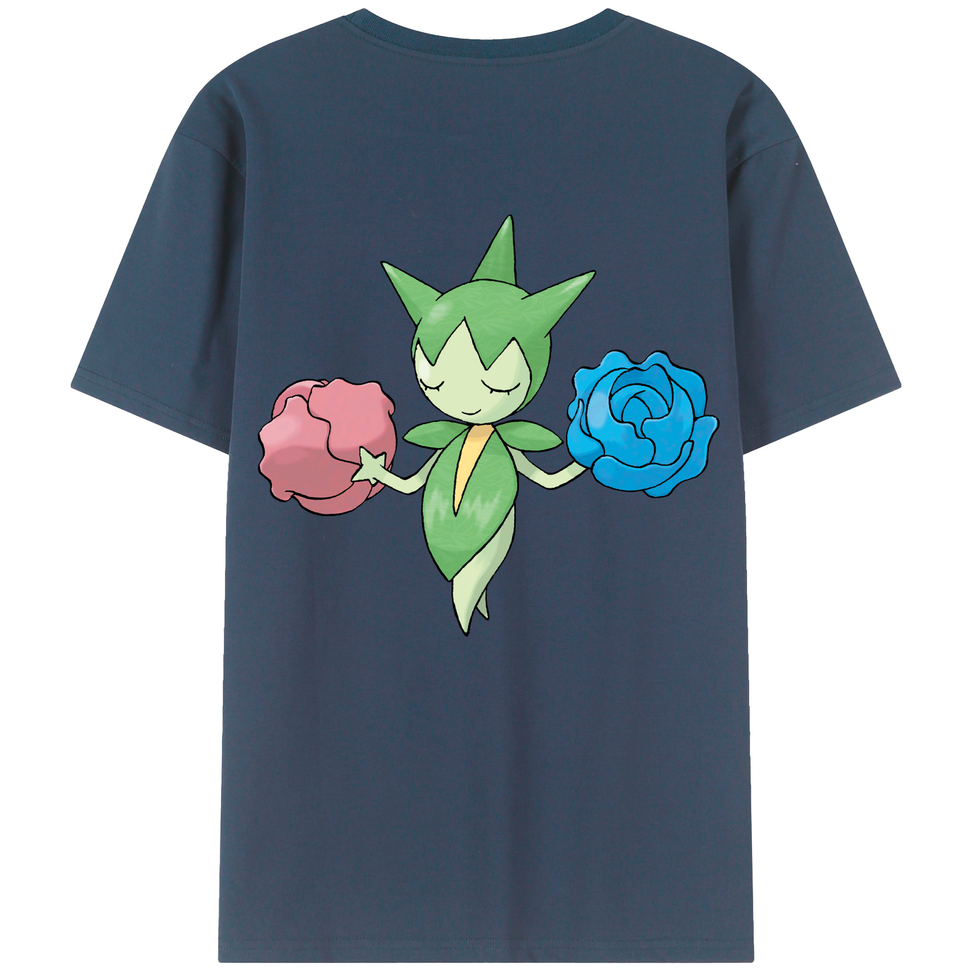 （画像用） ポケットモンスター Pokémon 綿100％ メンズ半袖Tシャツ（バックプリント） 通気性