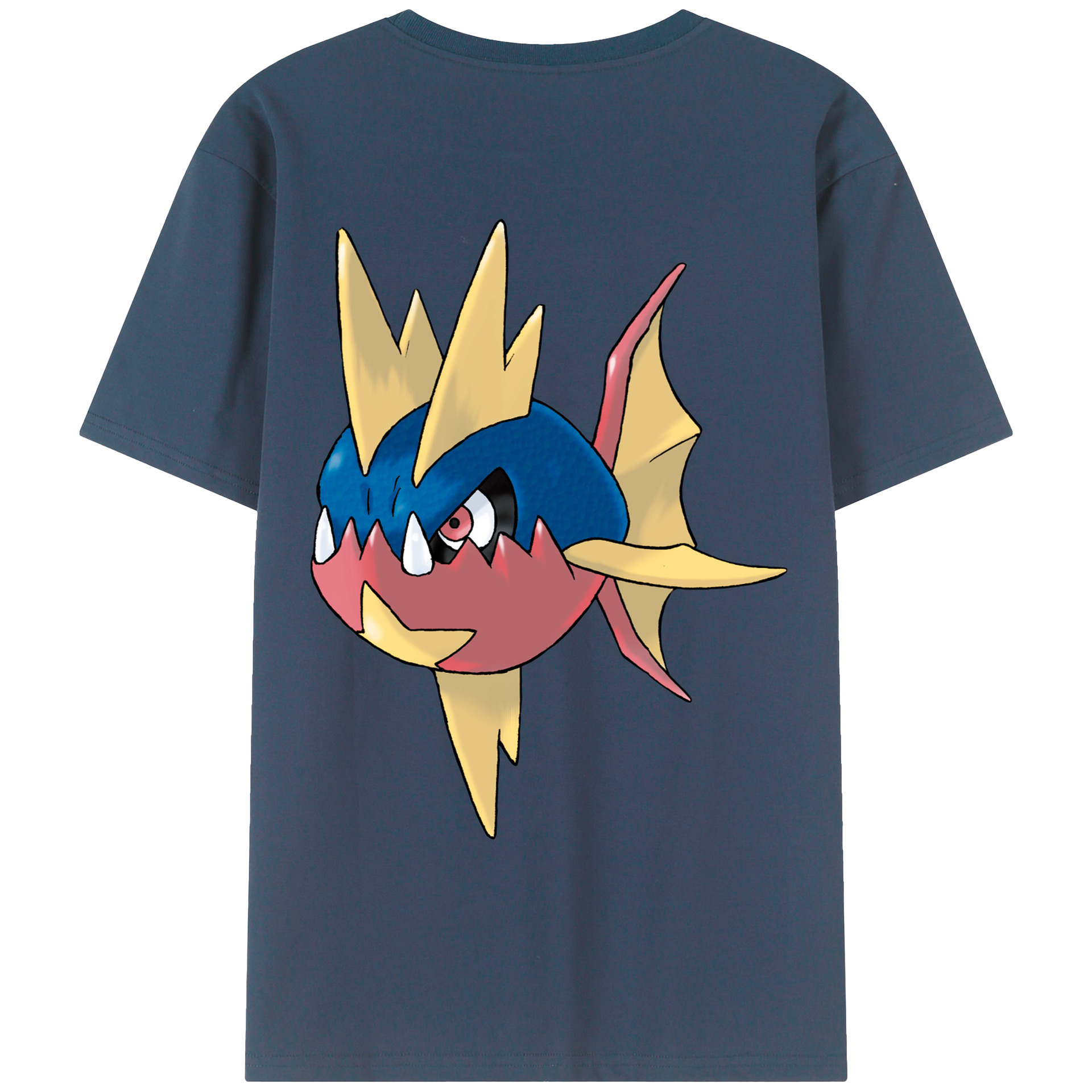 （画像用） ポケットモンスター Pokémon 綿100％ メンズ半袖Tシャツ（バックプリント） 通気性