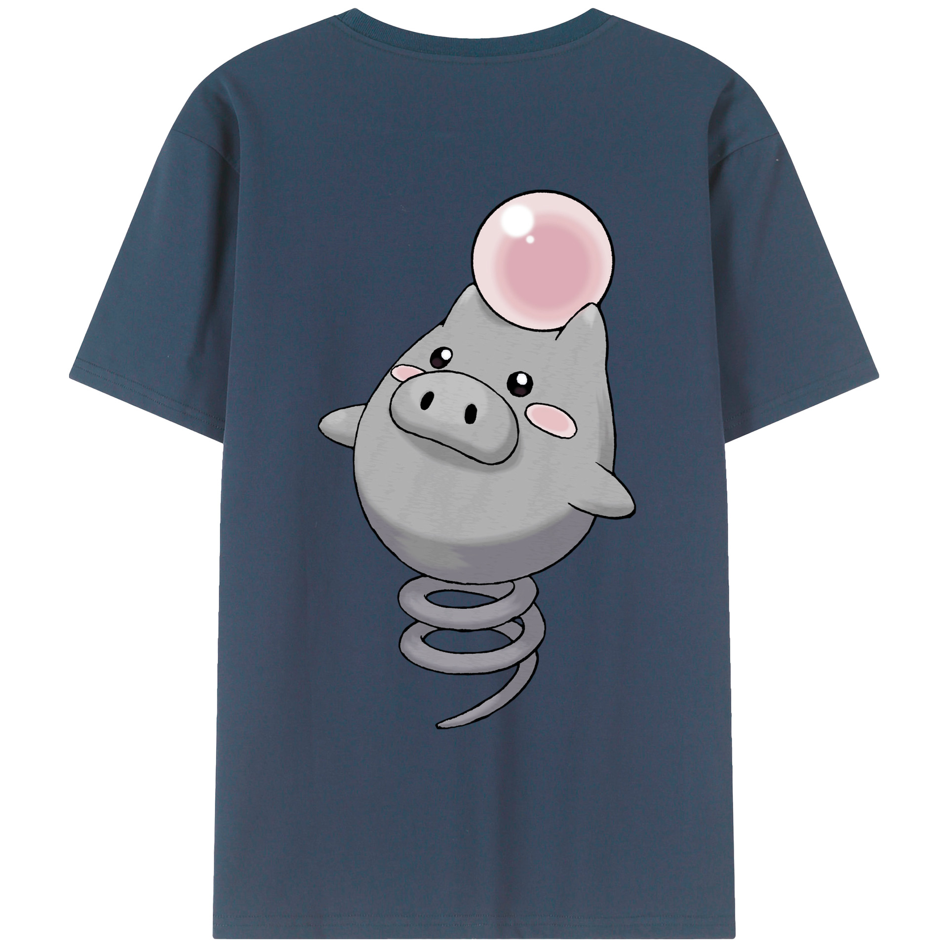 （画像用） ポケットモンスター Pokémon 綿100％ メンズ半袖Tシャツ（バックプリント） 通気性