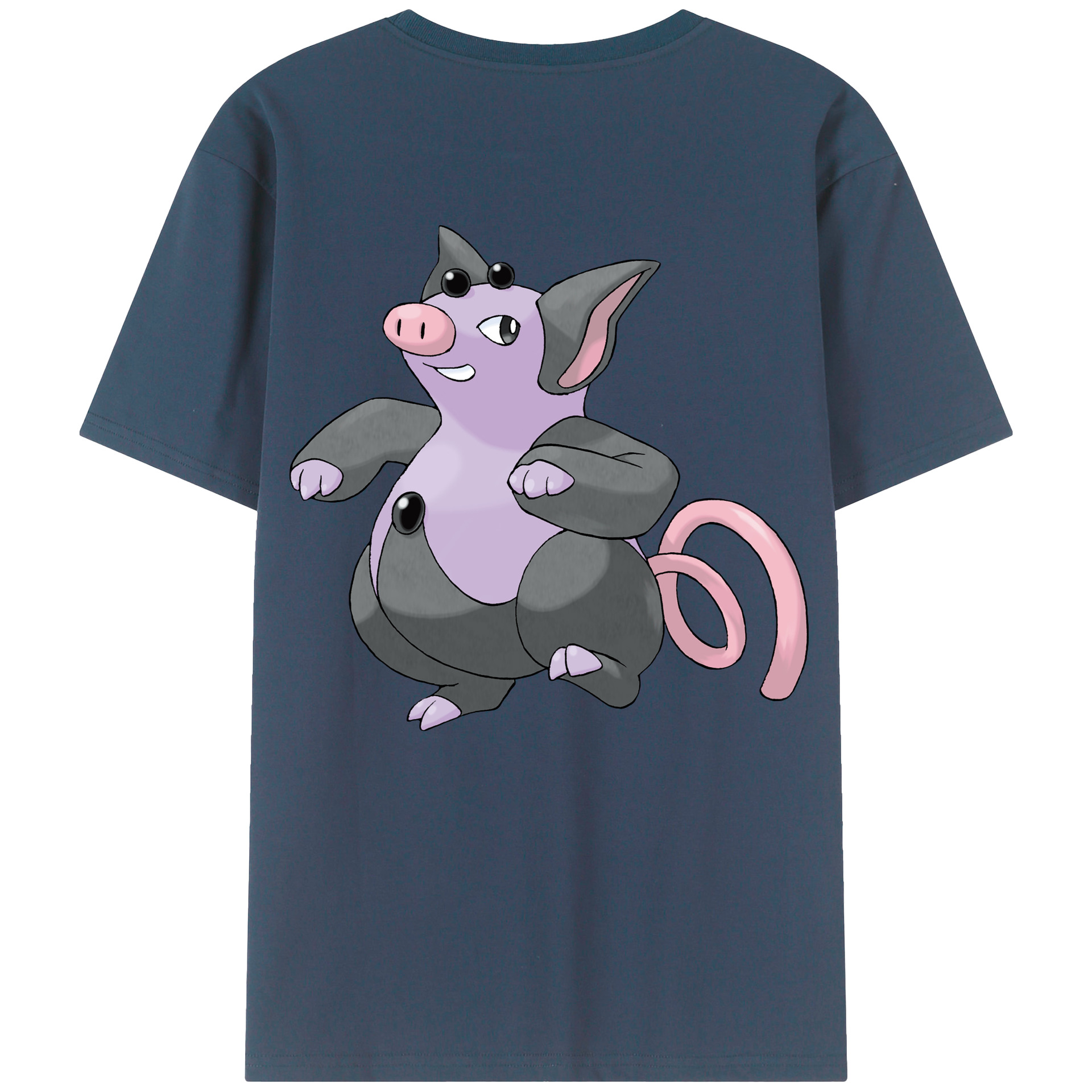 （画像用） ポケットモンスター Pokémon 綿100％ メンズ半袖Tシャツ（バックプリント） 通気性