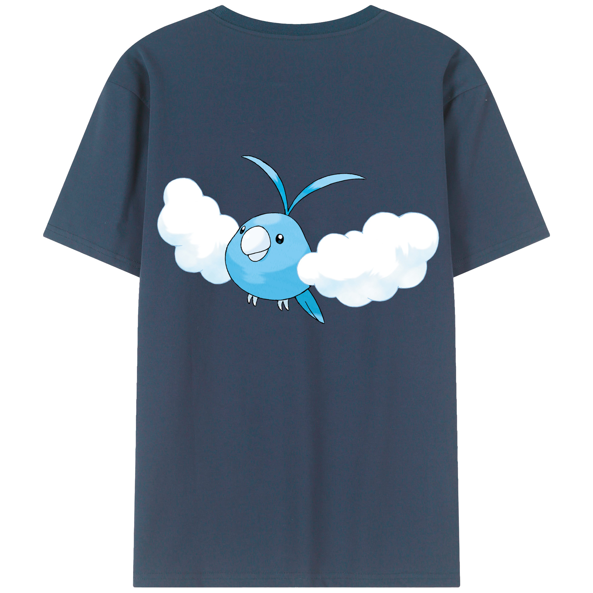 （画像用） ポケットモンスター Pokémon 綿100％ メンズ半袖Tシャツ（バックプリント） 通気性
