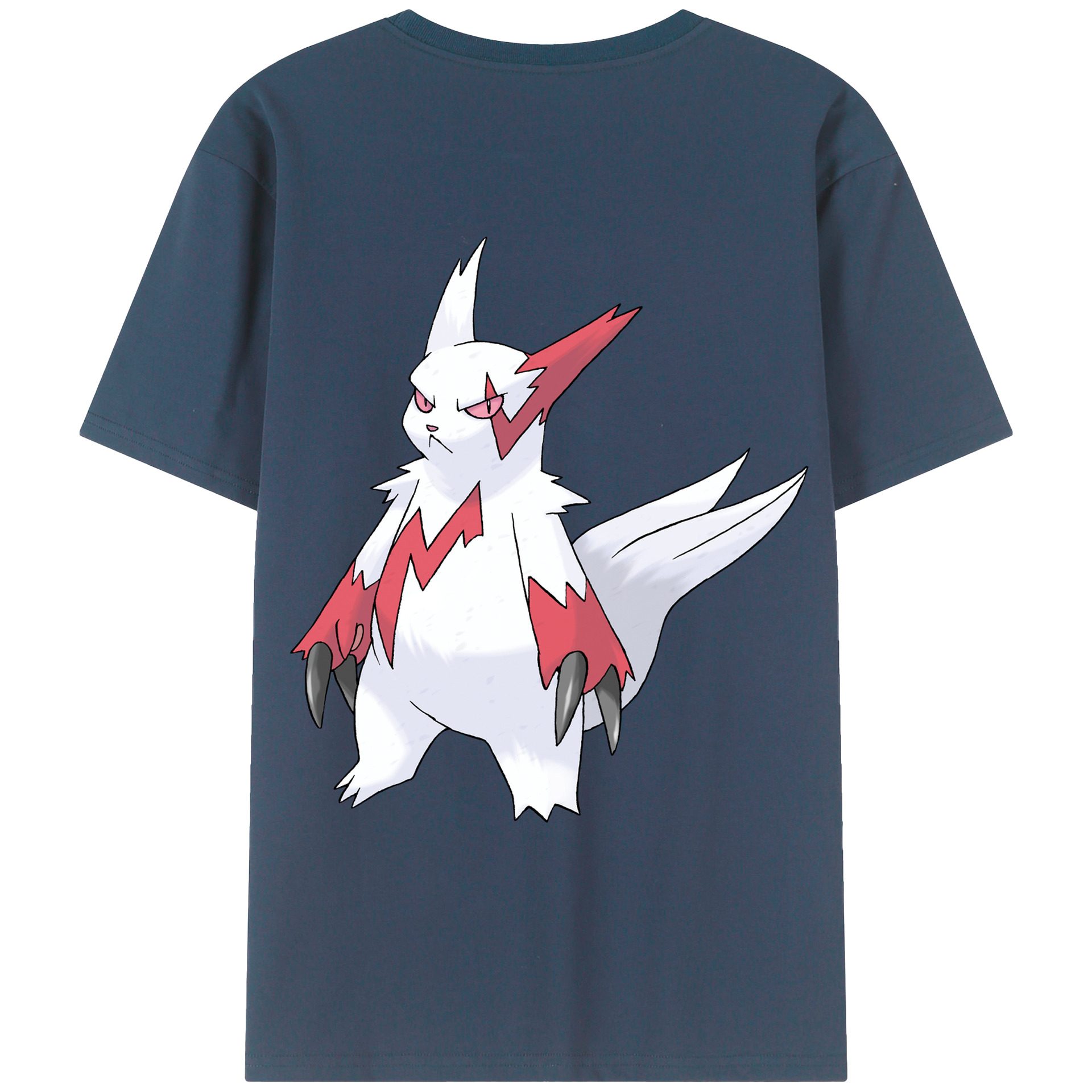 （画像用） ポケットモンスター Pokémon 綿100％ メンズ半袖Tシャツ（バックプリント） 通気性