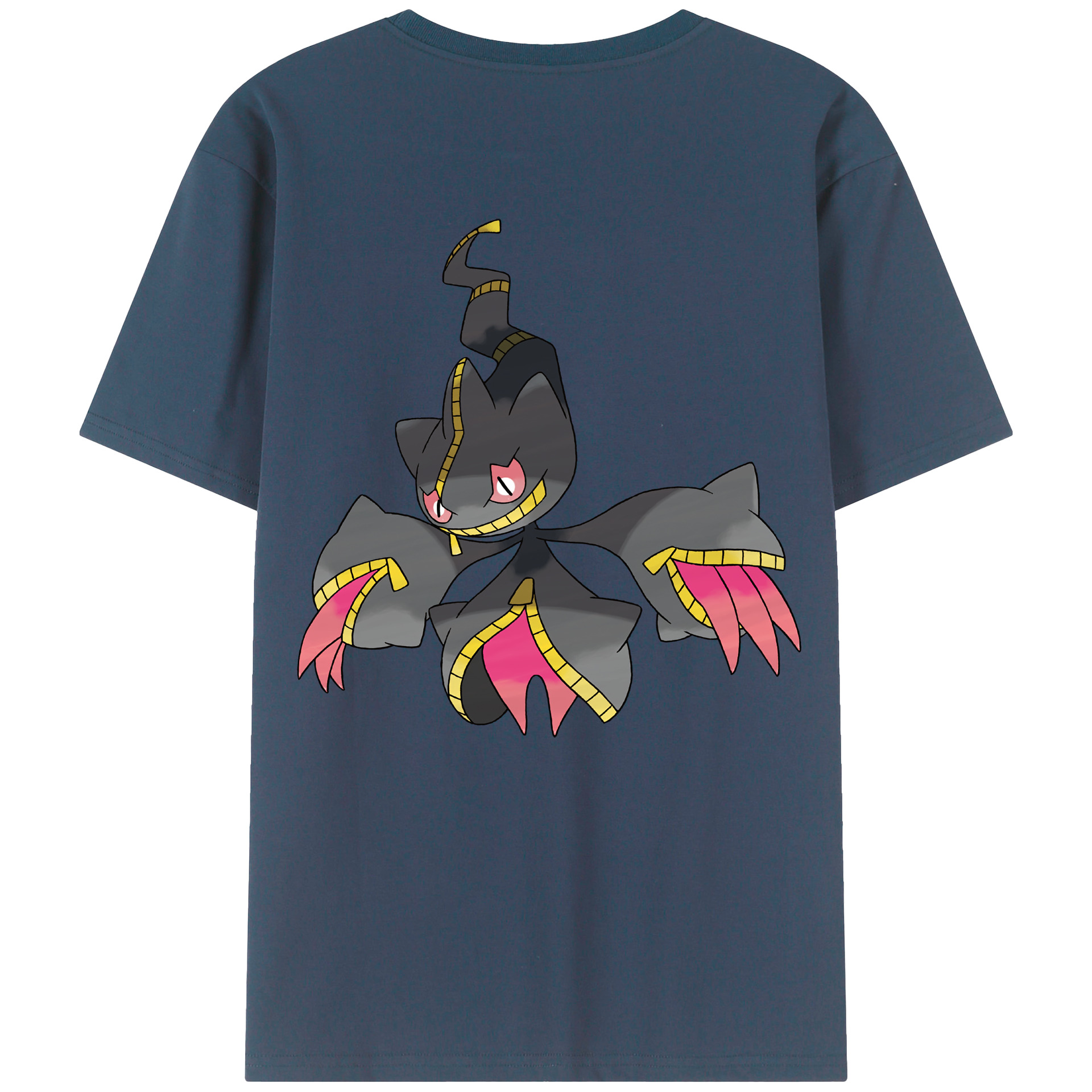 （画像用） ポケットモンスター Pokémon 綿100％ メンズ半袖Tシャツ（バックプリント） 通気性