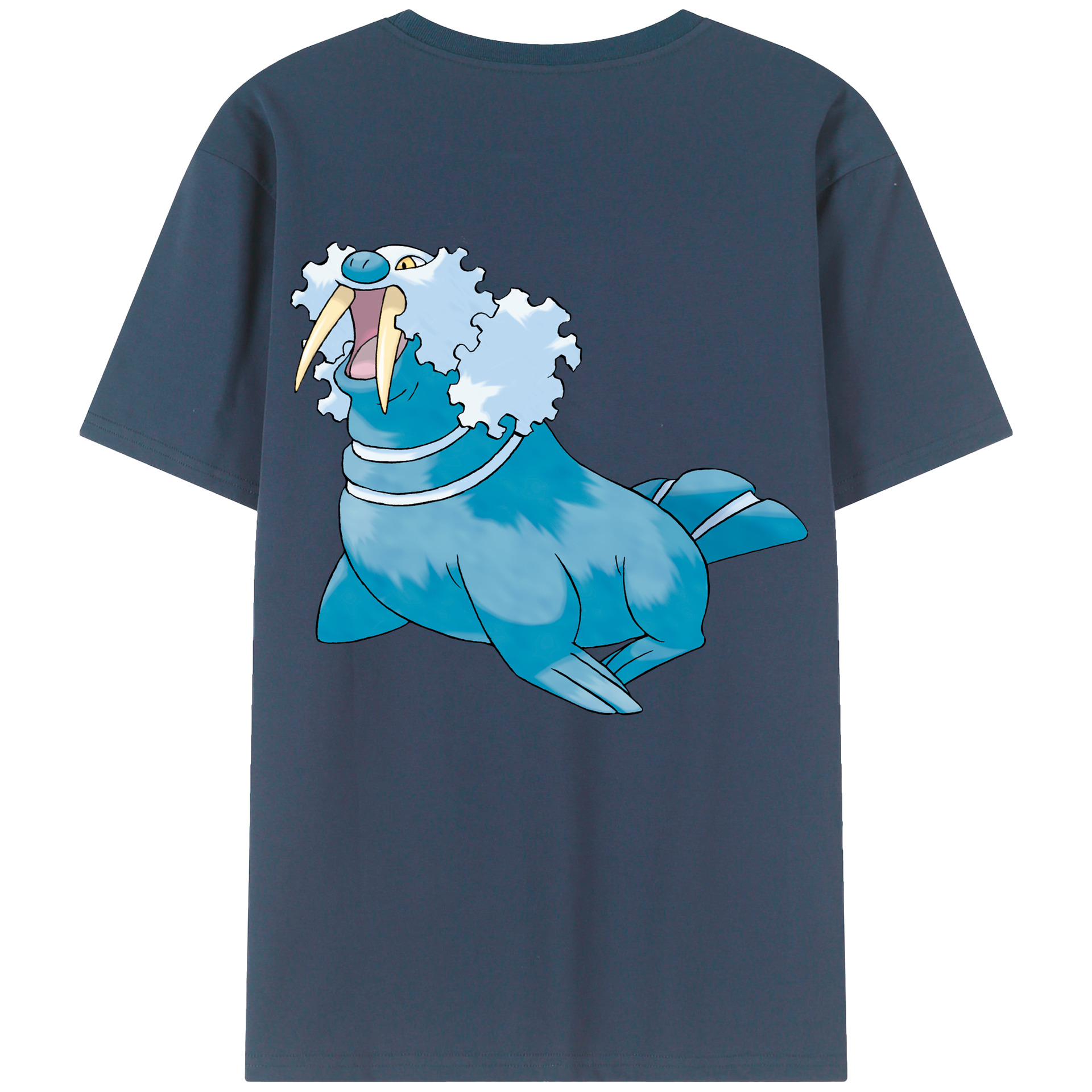 （画像用） ポケットモンスター Pokémon 綿100％ メンズ半袖Tシャツ（バックプリント） 通気性